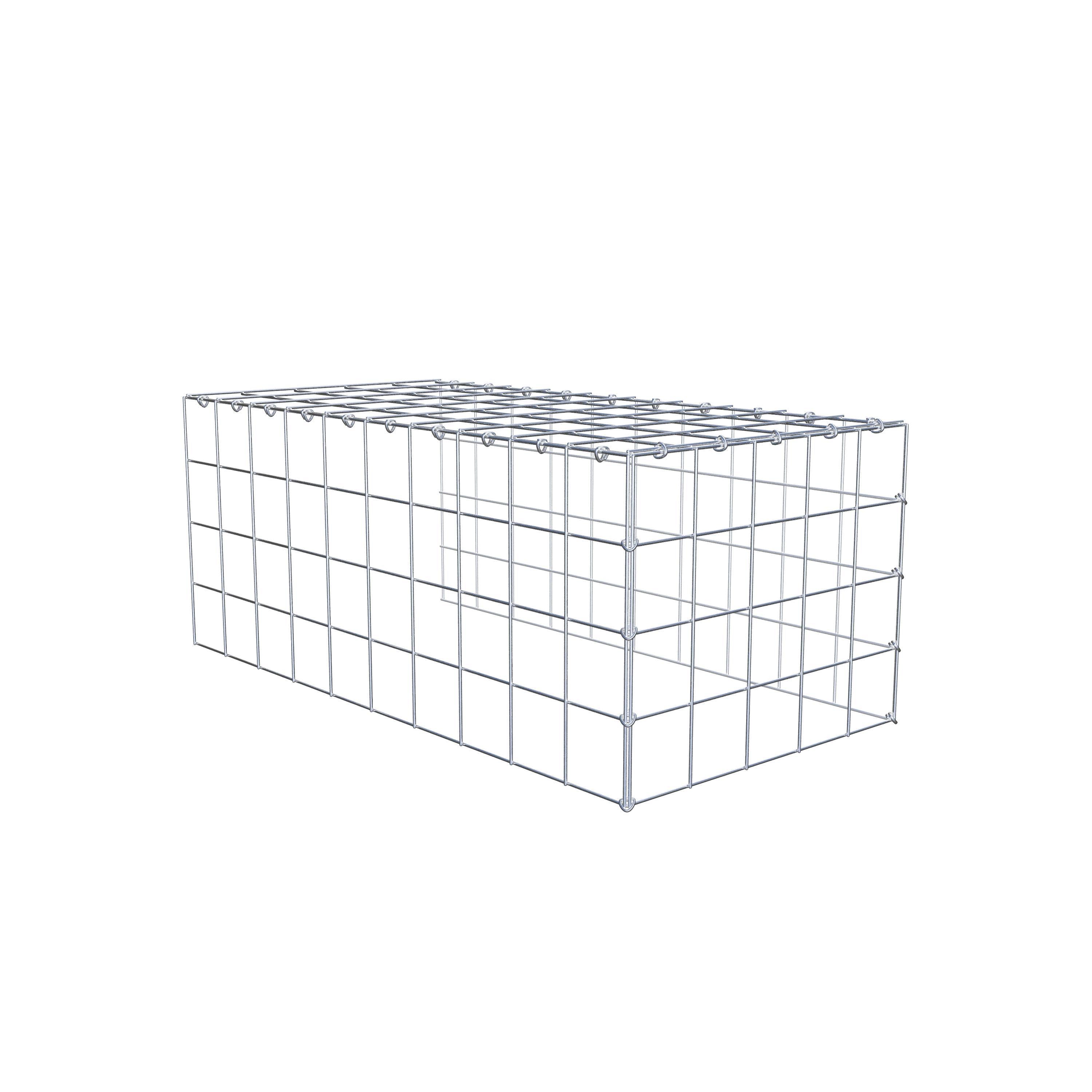 Opzetpaal type 4 100 cm x 40 cm x 50 cm (L x H x D), maaswijdte 10 cm x 10 cm, C-ring