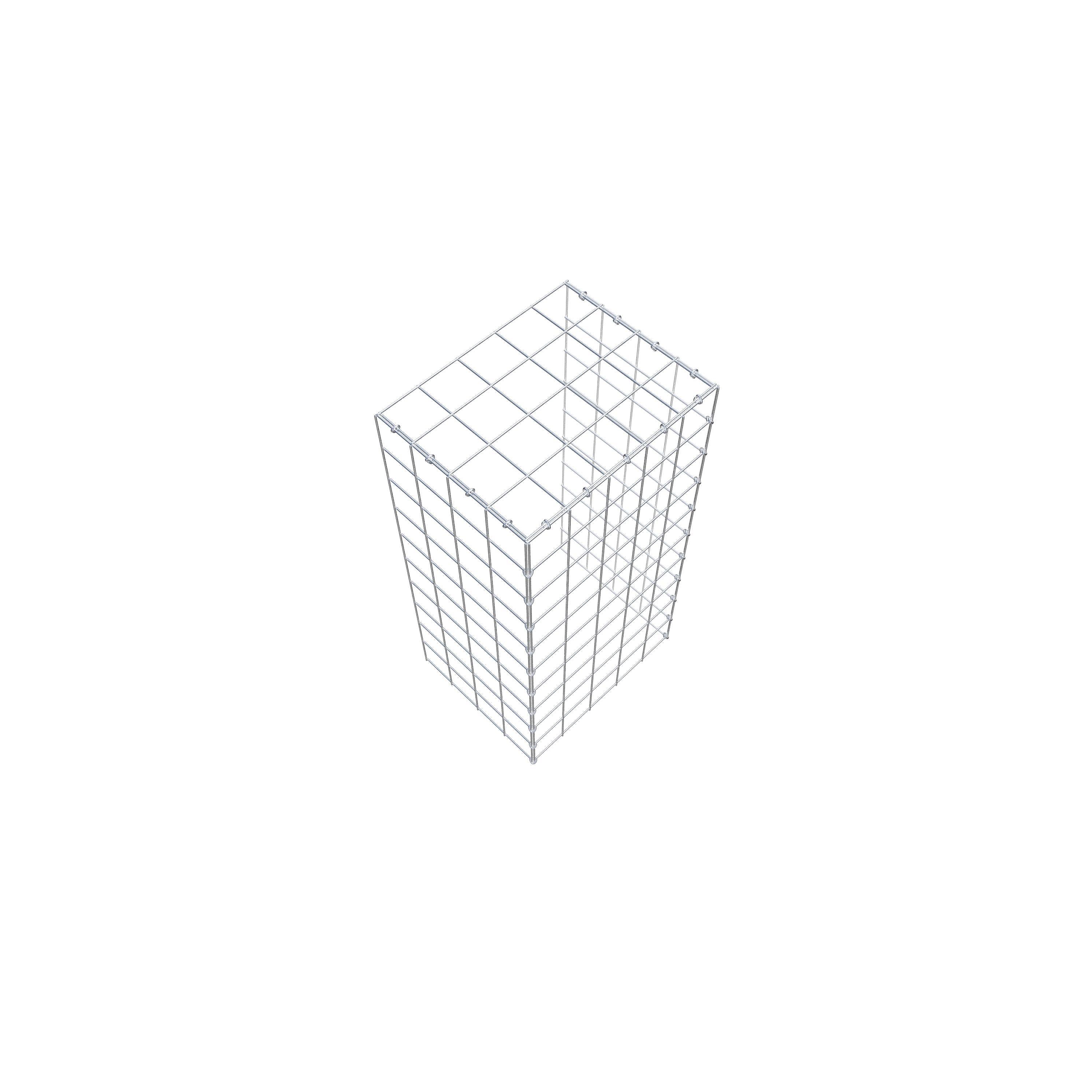 Opzetpaal type 4 100 cm x 40 cm x 50 cm (L x H x D), maaswijdte 10 cm x 10 cm, C-ring