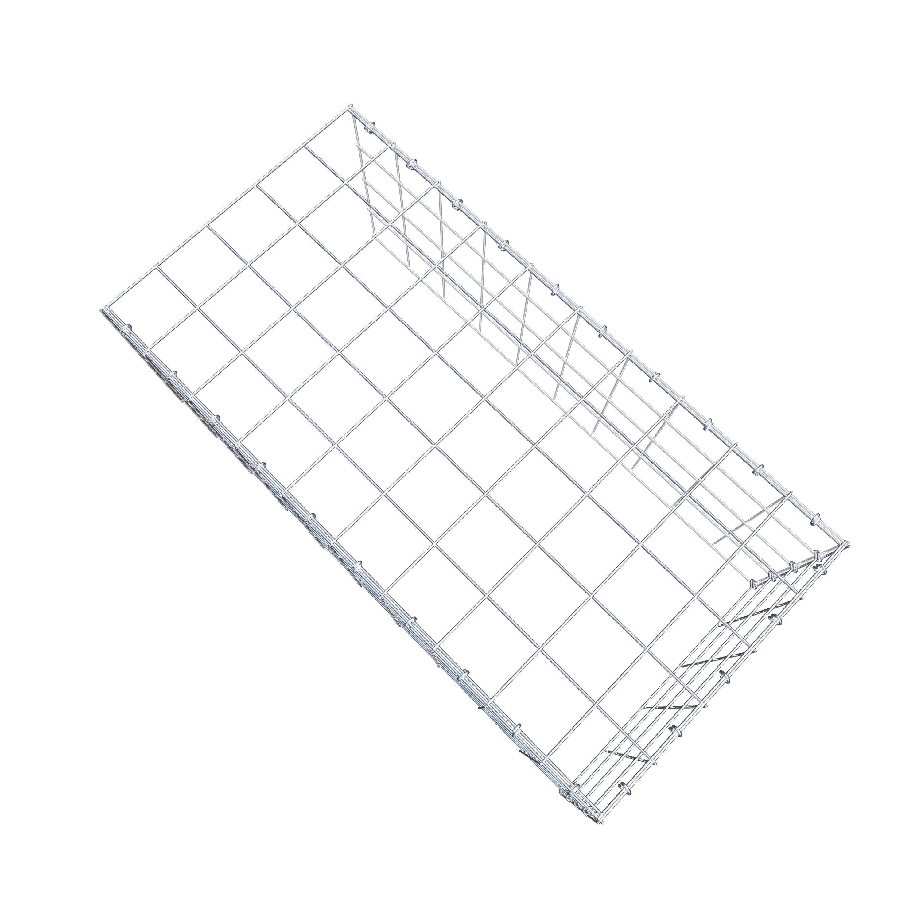 Opzetpaal type 4 100 cm x 40 cm x 50 cm (L x H x D), maaswijdte 10 cm x 10 cm, C-ring