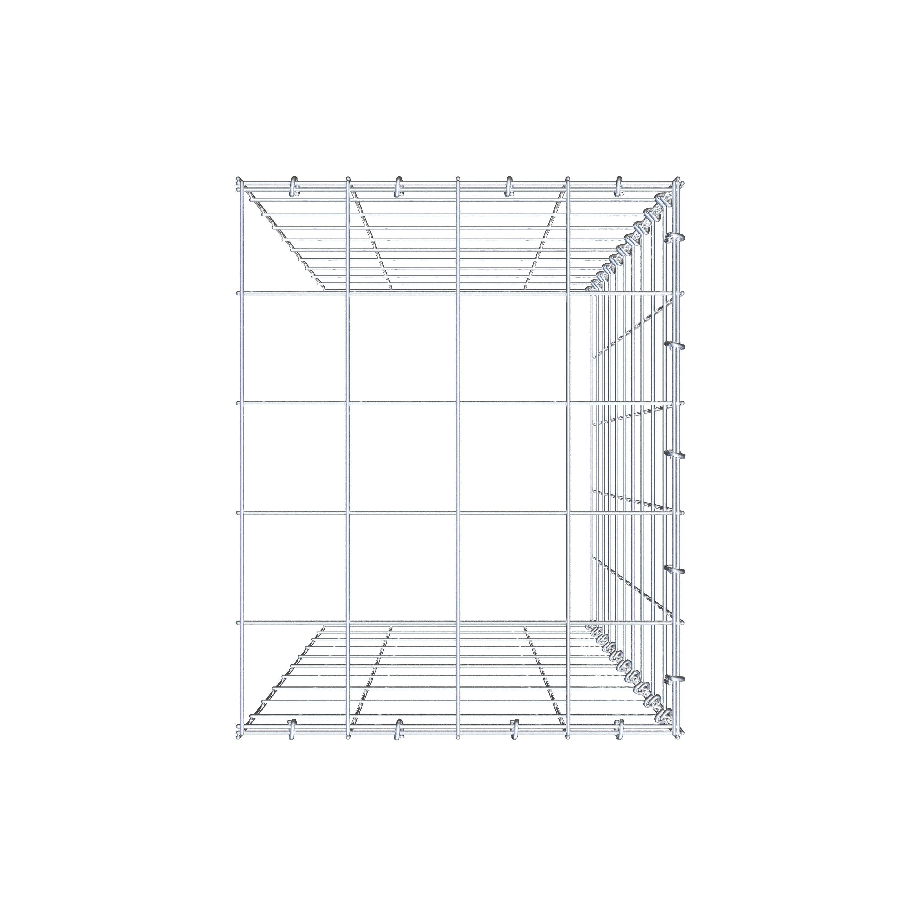Opzetpaal type 4 100 cm x 40 cm x 50 cm (L x H x D), maaswijdte 10 cm x 10 cm, C-ring