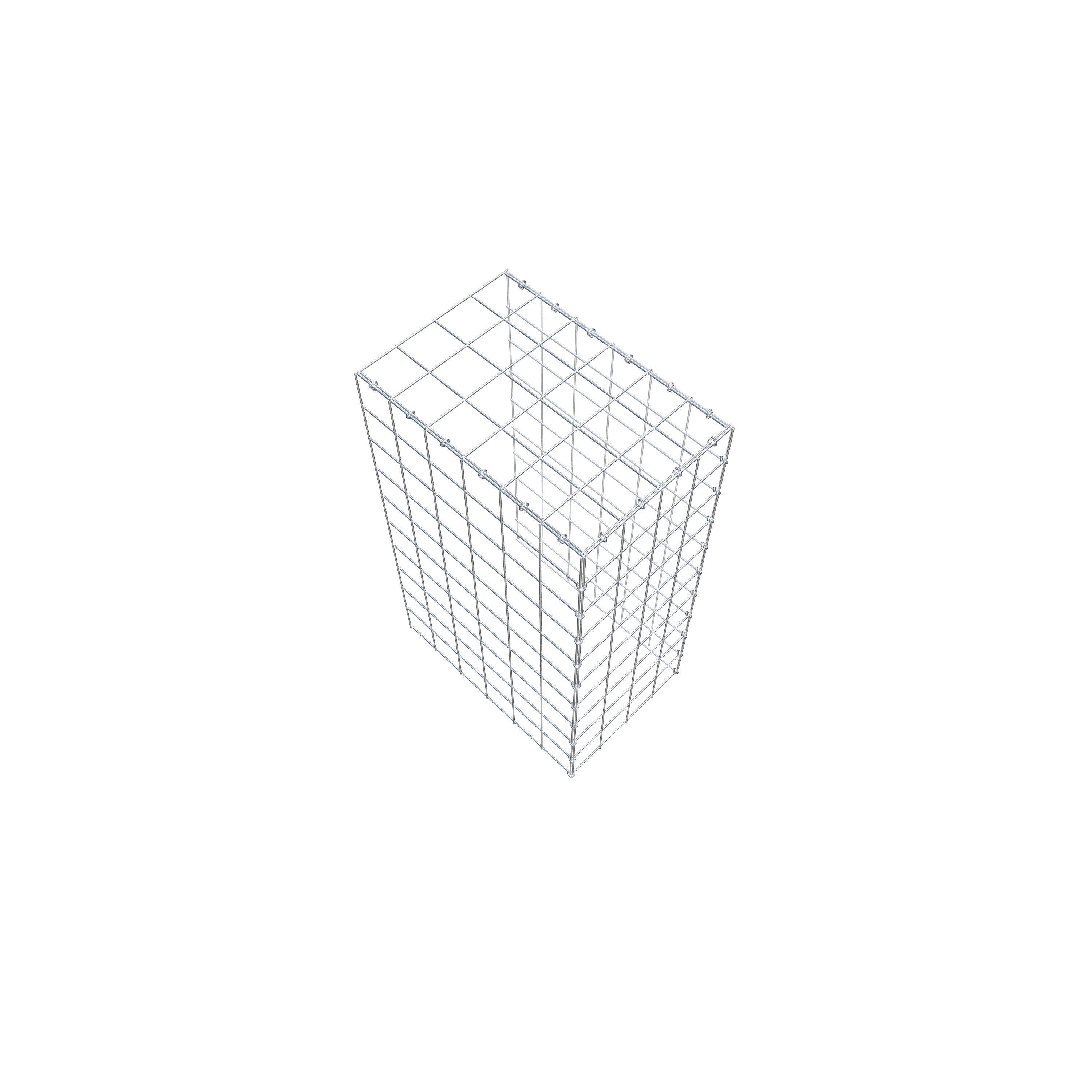 Mounted gabion type 4 100 cm x 60 cm x 40 cm (L x H x D), mesh size 10 cm x 10 cm, C-ring