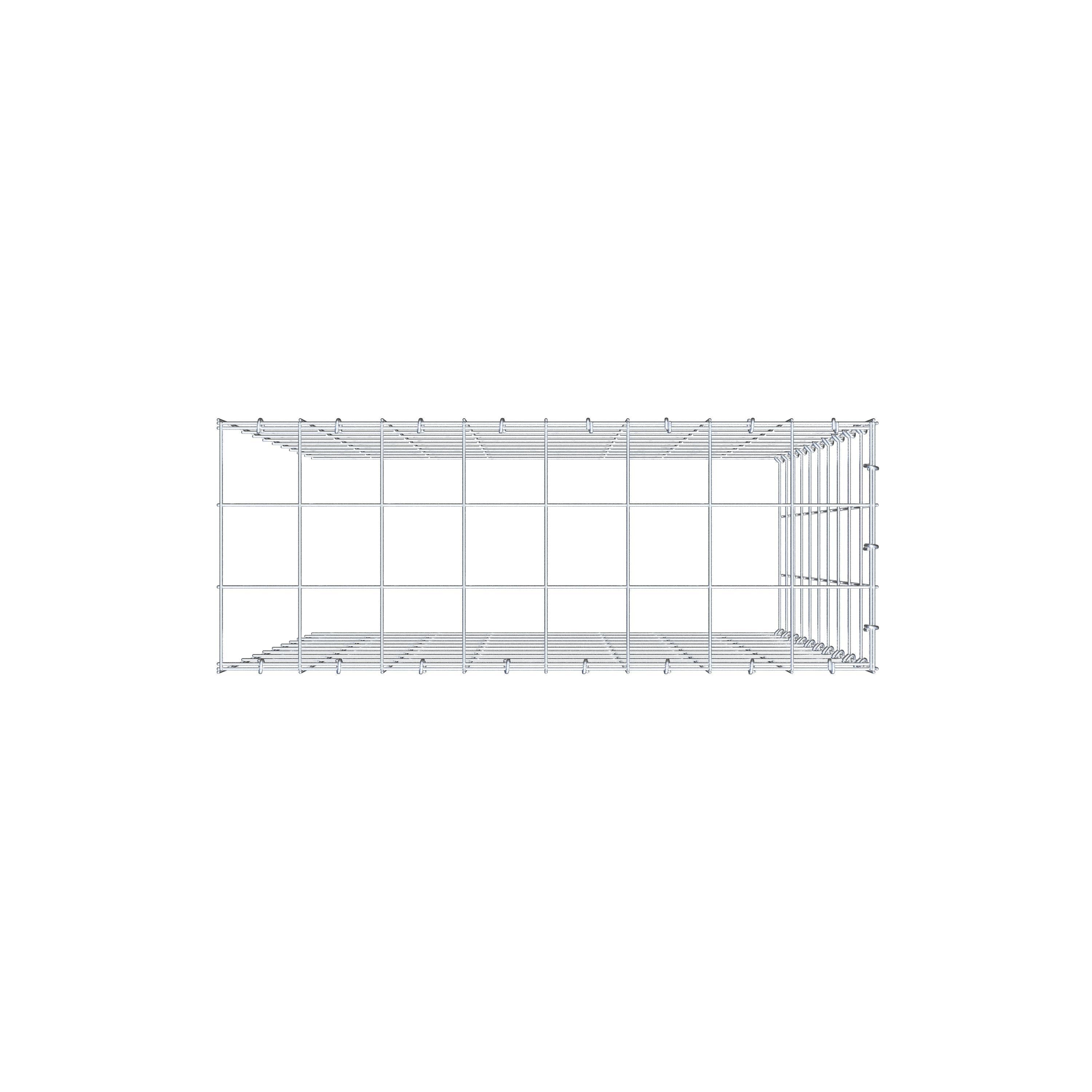 Extra gabion typ 4 100 cm x 80 cm x 30 cm (L x H x D), maskstorlek 10 cm x 10 cm, C-ring
