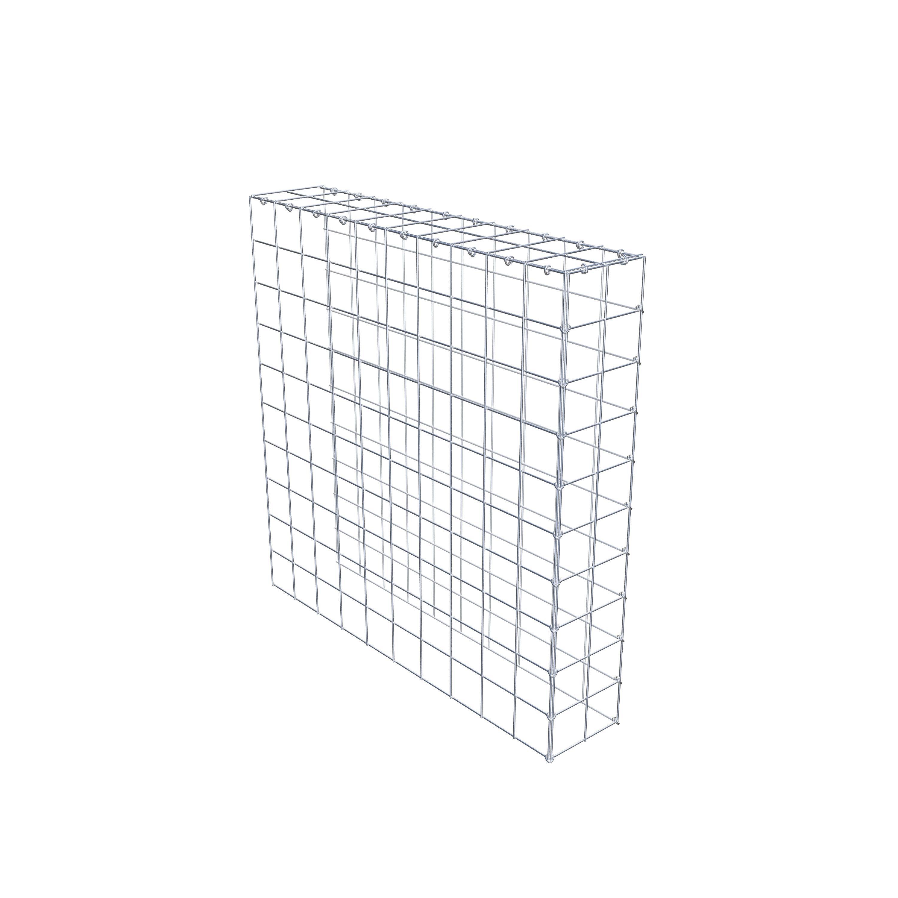 Gabião Tipo 4 100 cm x 100 cm x 20 cm (C x A x P), malhagem 10 cm x 10 cm, anel C