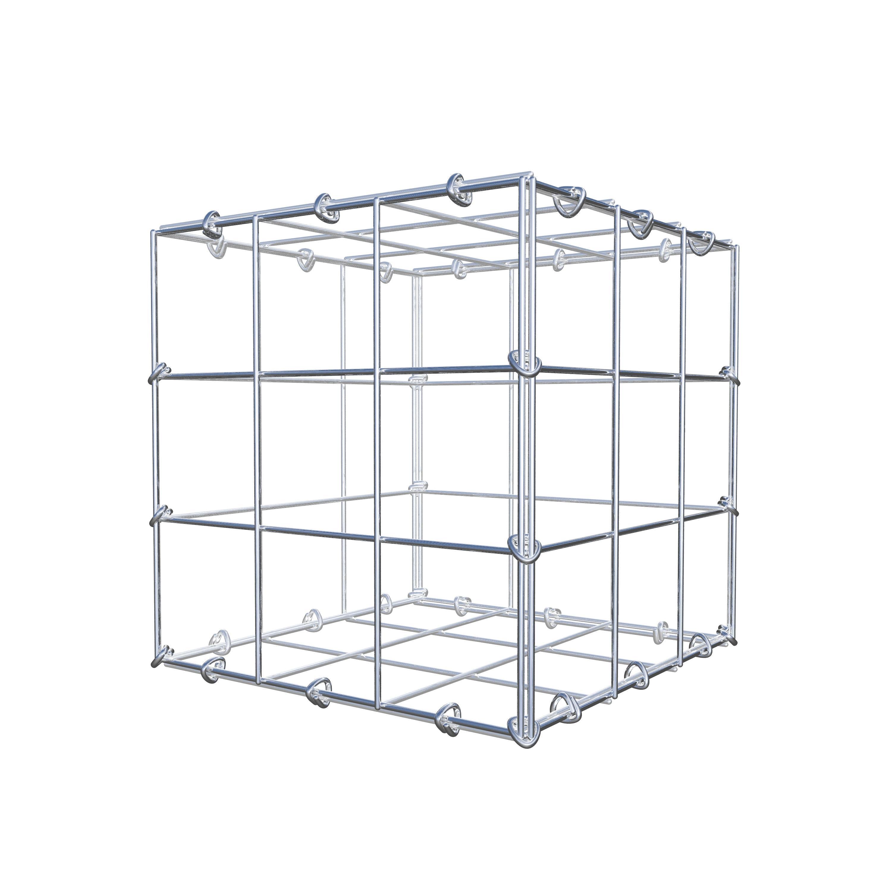 Gavión 30 cm x 30 cm x 30 cm (L x A x P), malla 10 cm x 10 cm, anillo en C