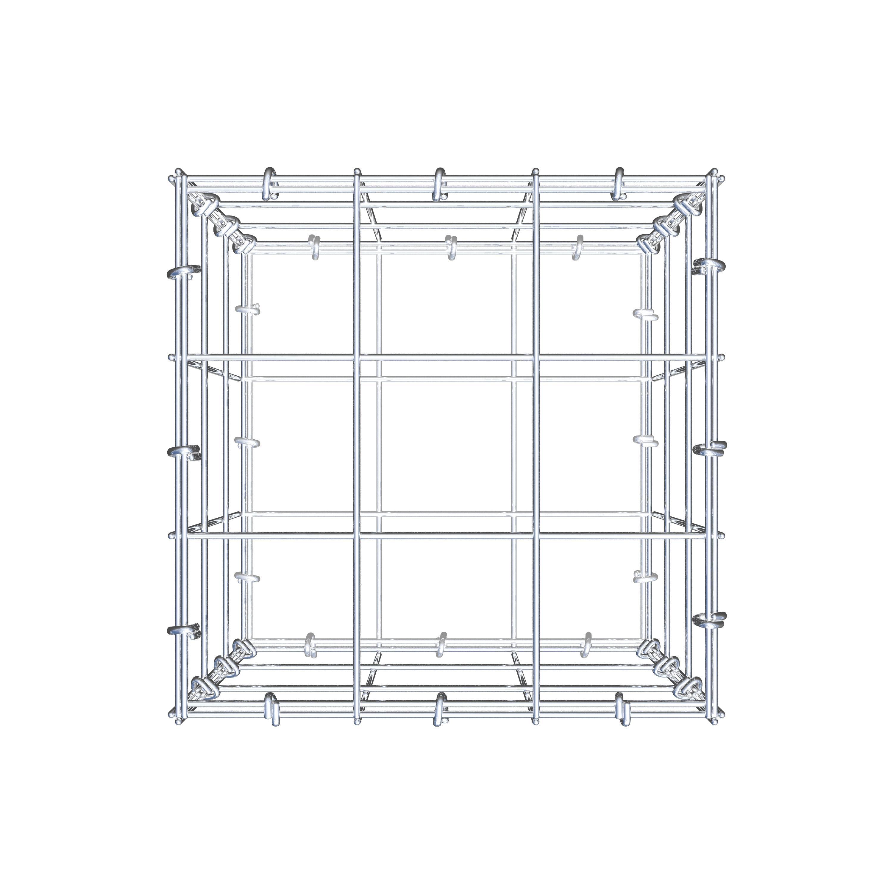 Gavión 30 cm x 30 cm x 30 cm (L x A x P), malla 10 cm x 10 cm, anillo en C