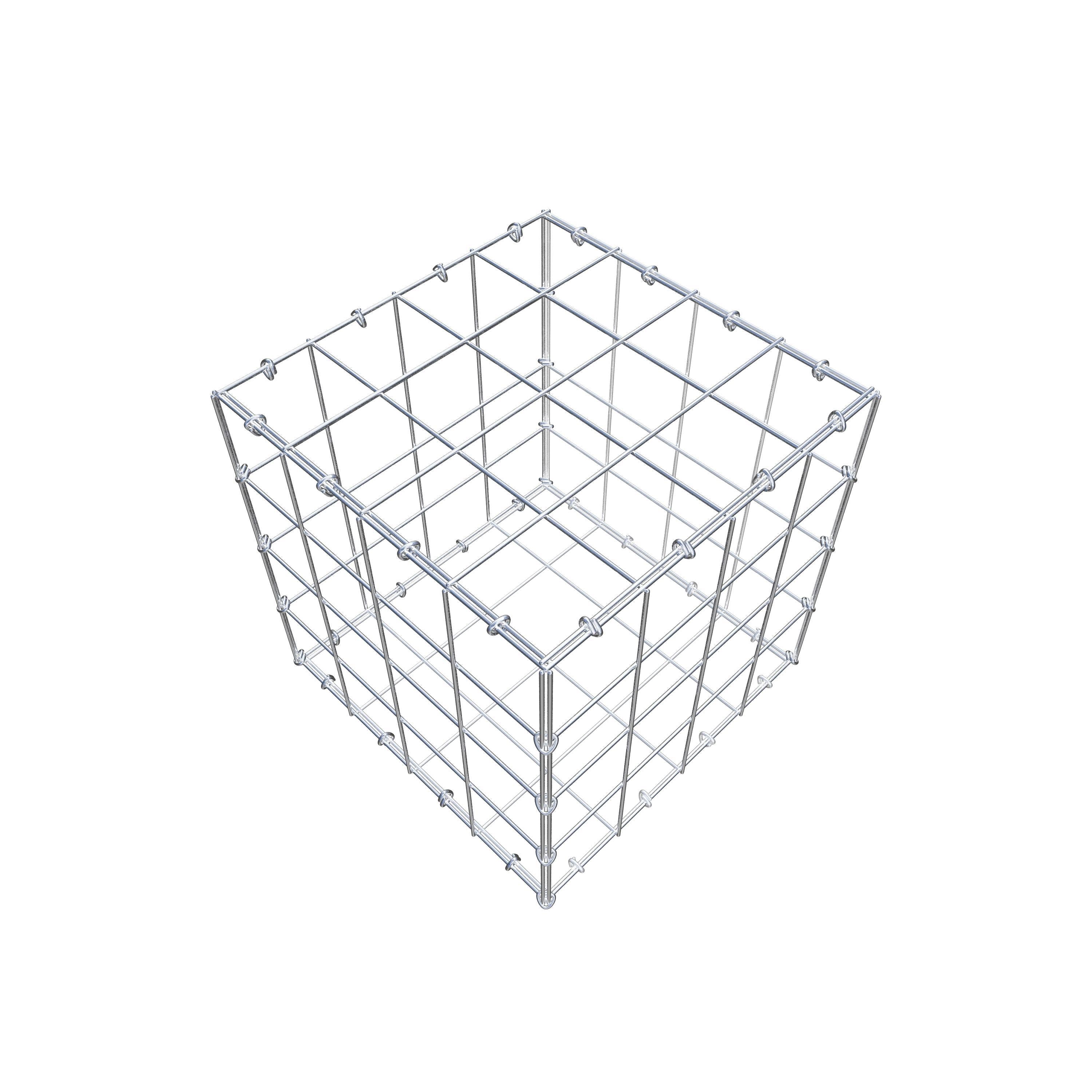 Schanskorf 40 cm x 40 cm x 40 cm (L x H x D), maaswijdte 10 cm x 10 cm, C-ring