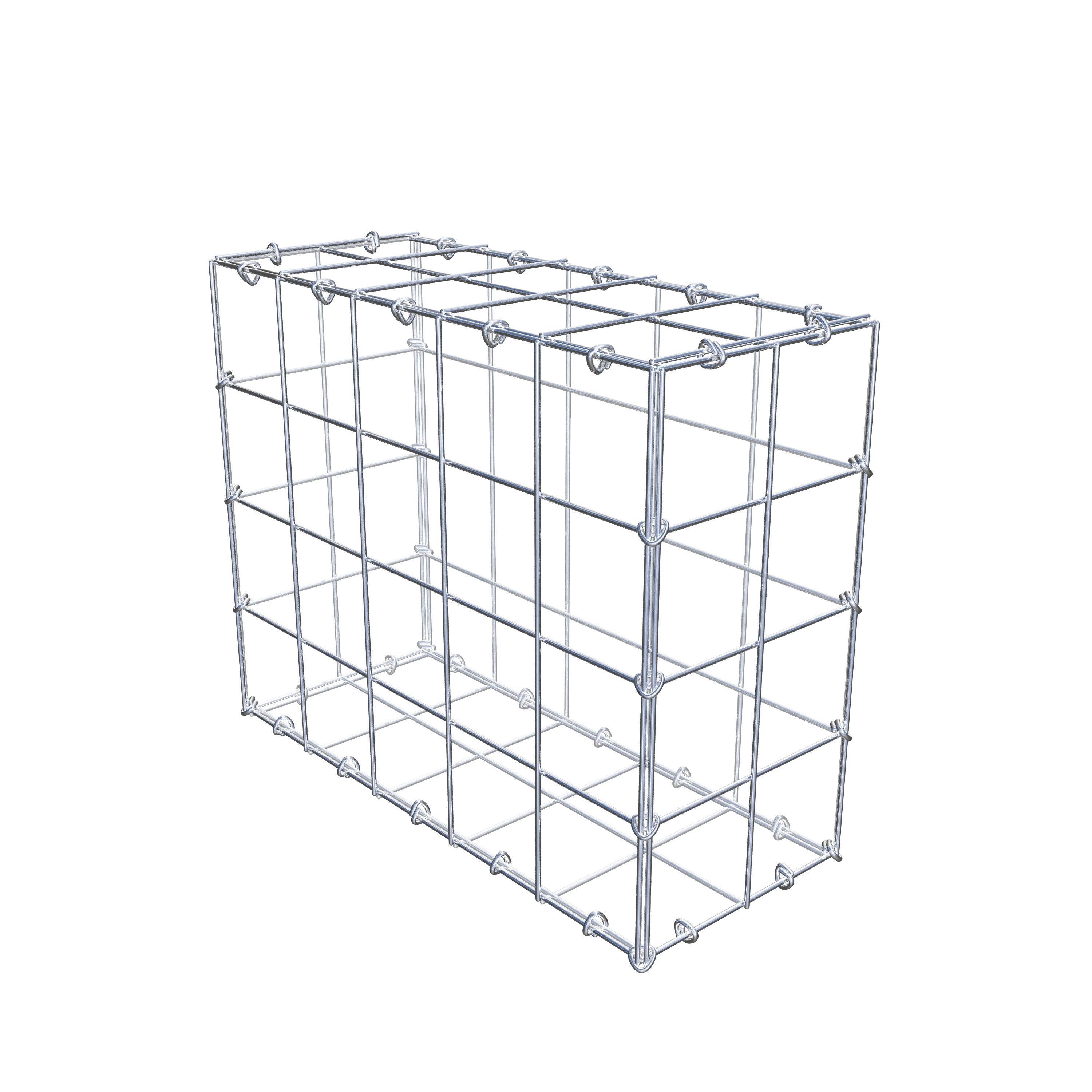 Gabion 50 cm x 40 cm x 20 cm (L x H x P), mailles 10 cm x 10 cm, anneau en C