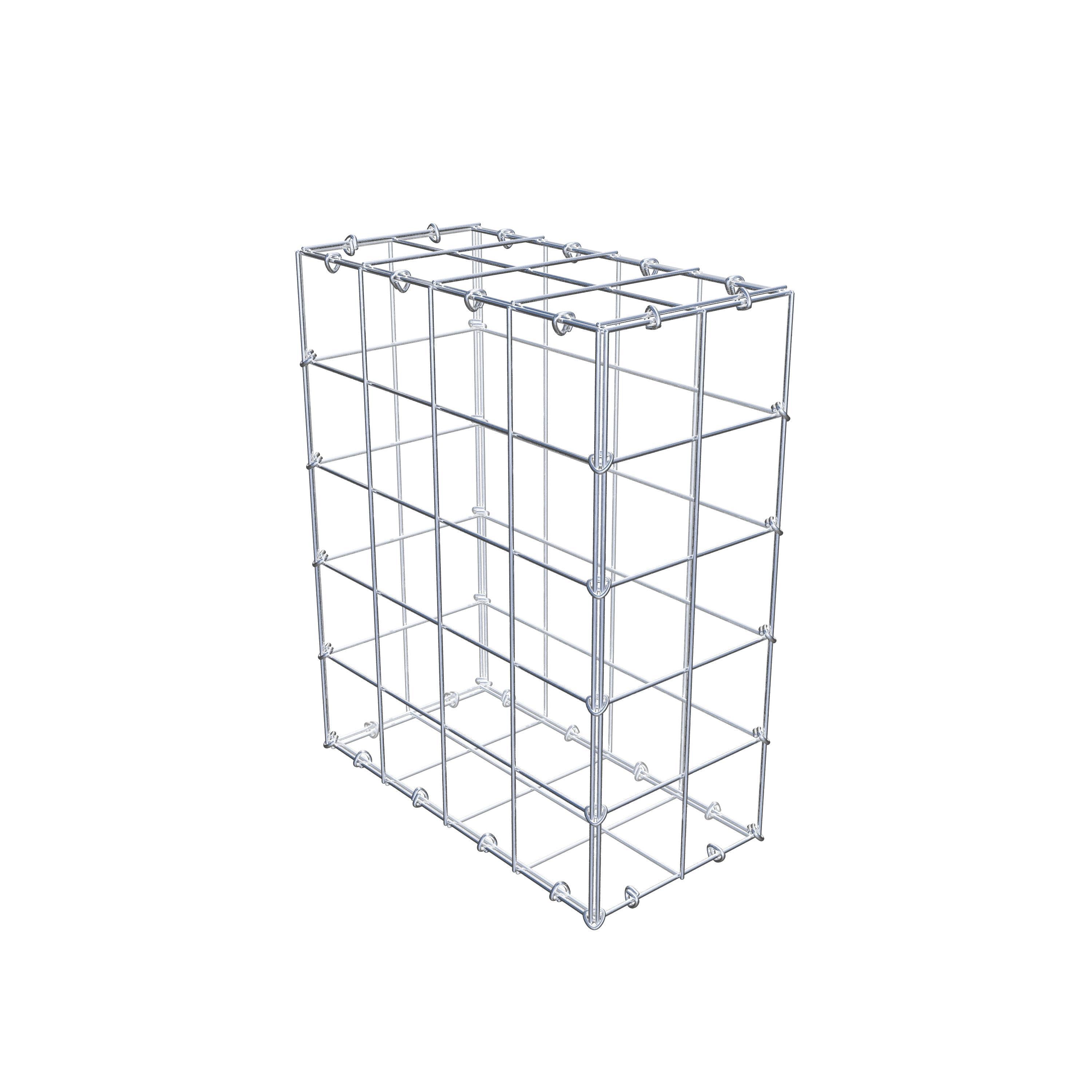 Gabion 50 cm x 40 cm x 20 cm (L x H x P), mailles 10 cm x 10 cm, anneau en C
