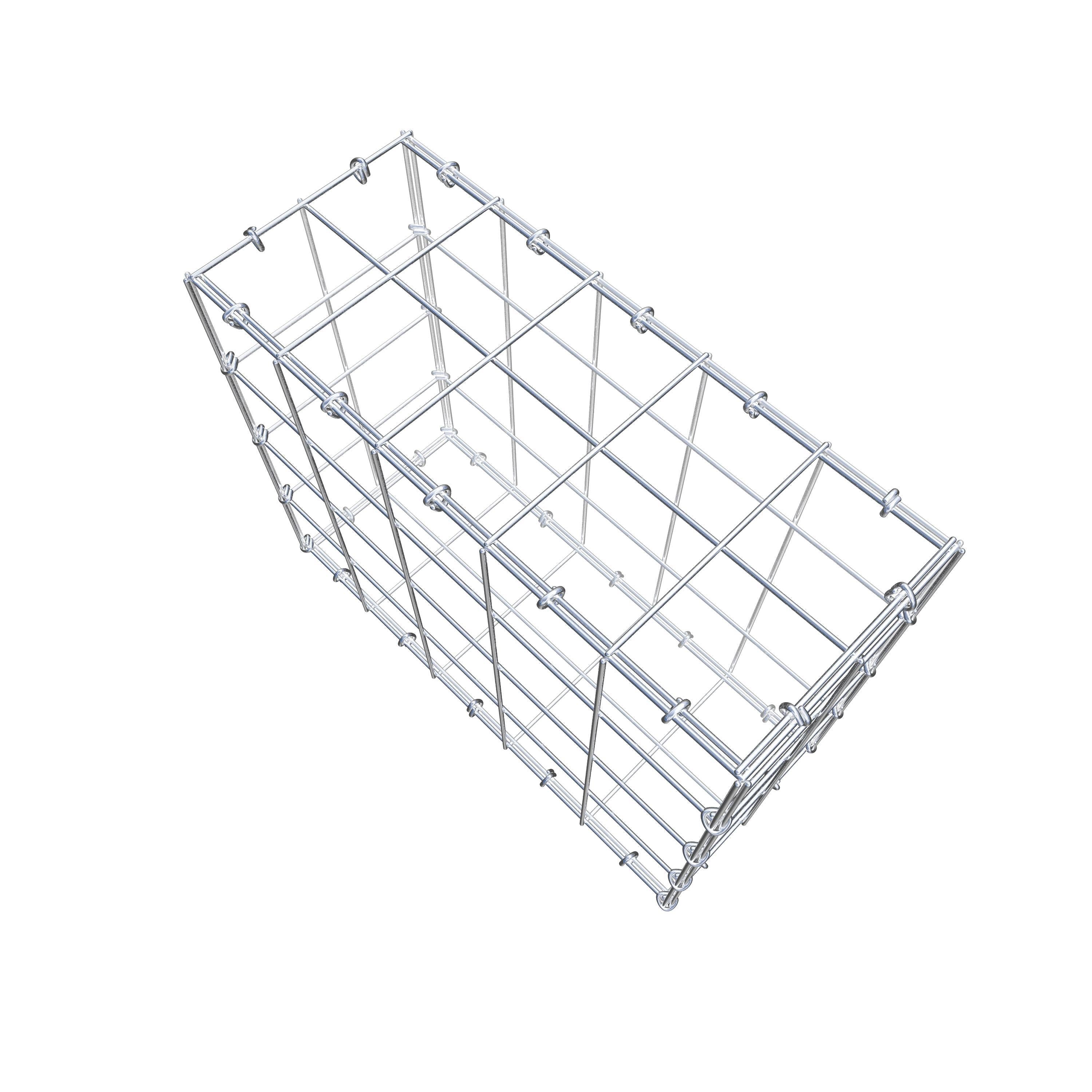 Gabion 50 cm x 40 cm x 20 cm (L x H x P), mailles 10 cm x 10 cm, anneau en C