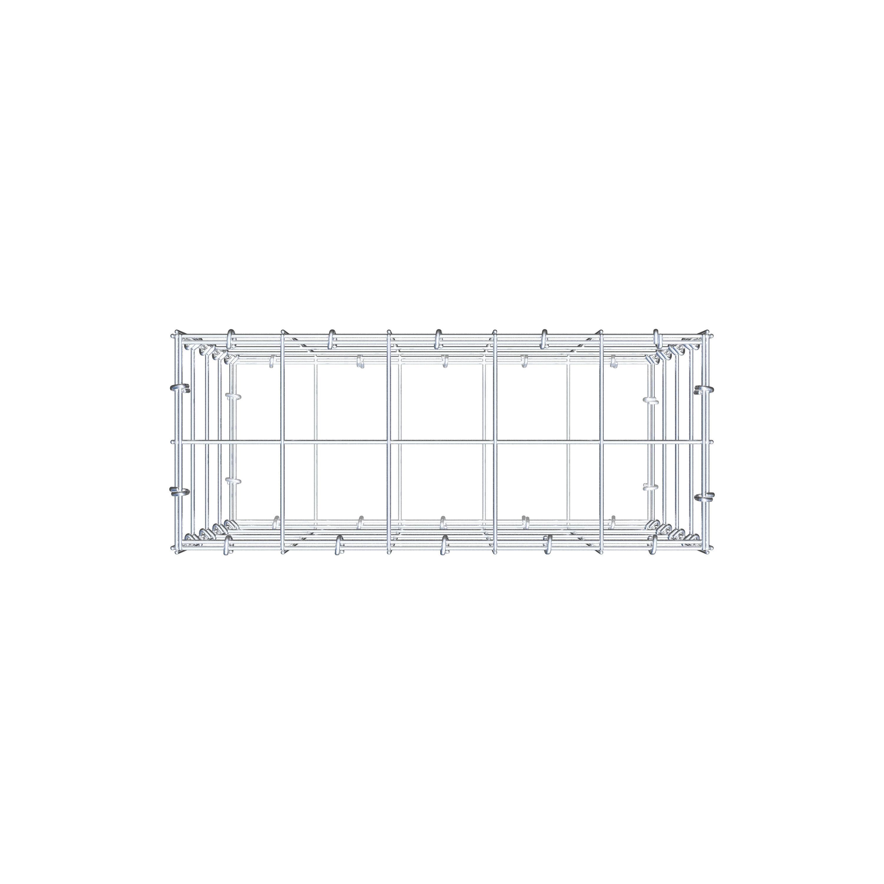 Gabion 50 cm x 40 cm x 20 cm (L x H x P), mailles 10 cm x 10 cm, anneau en C
