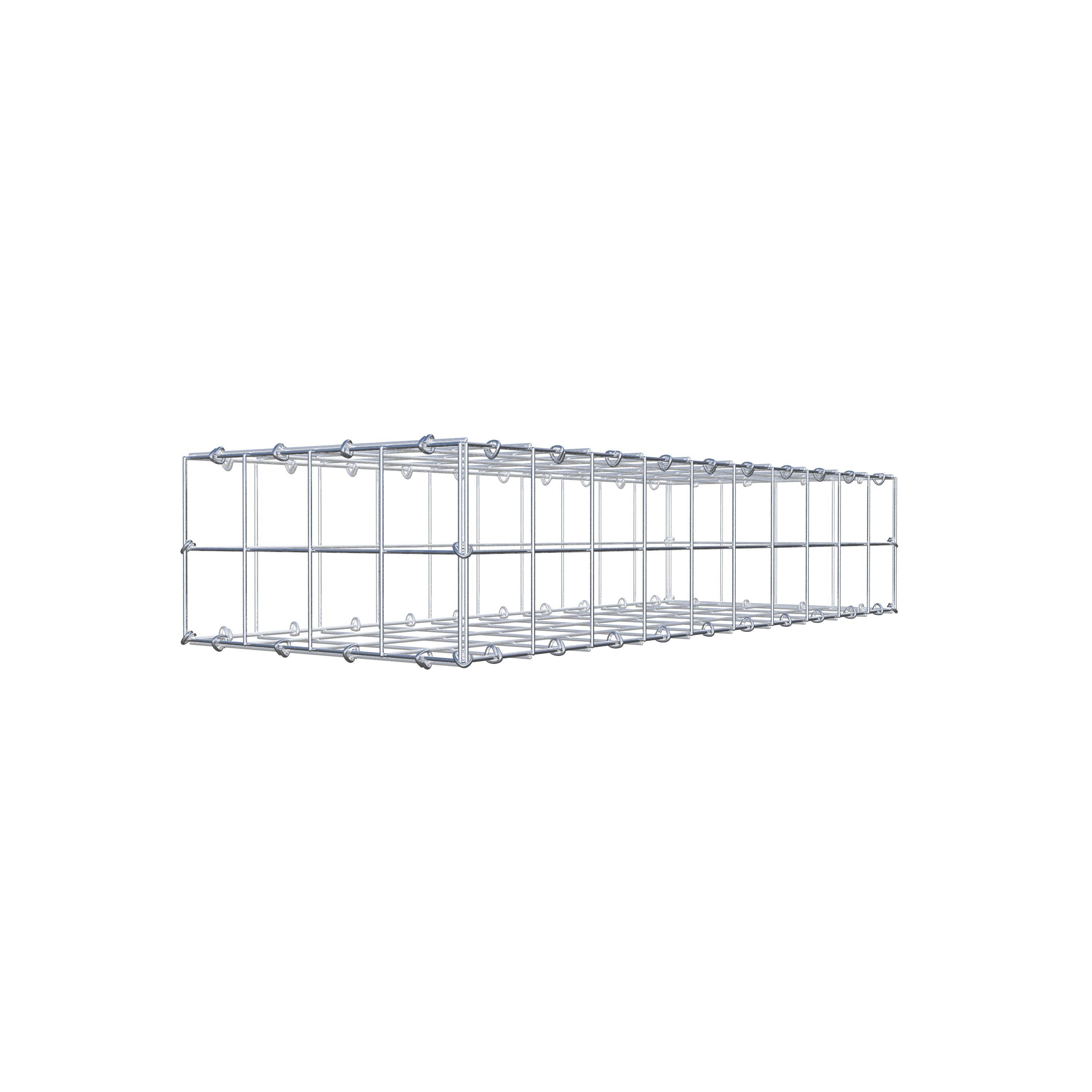 Gabion 100 cm x 20 cm x 40 cm (L x H x P), mailles 10 cm x 10 cm, anneau en C