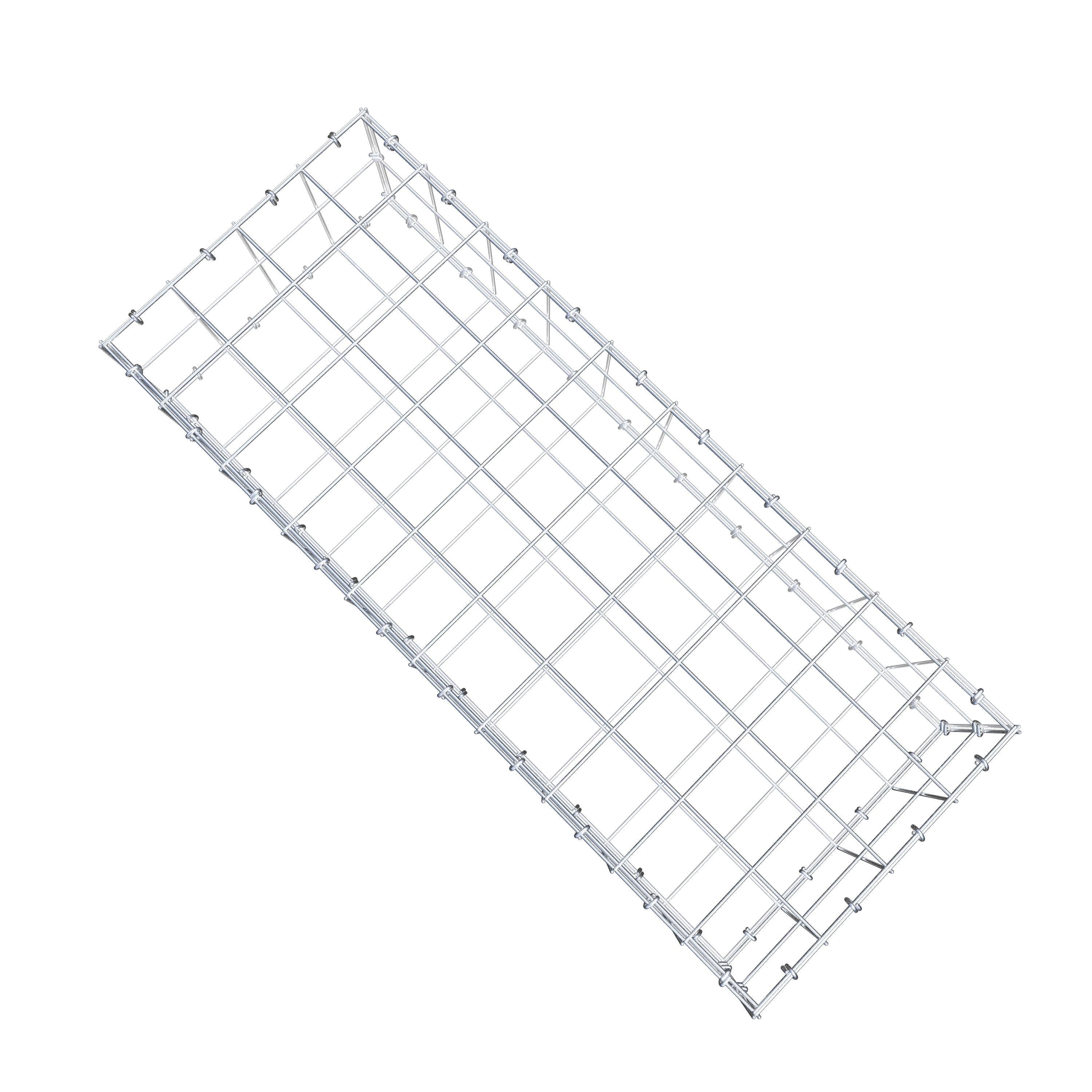 Gabion 100 cm x 20 cm x 40 cm (L x H x P), mailles 10 cm x 10 cm, anneau en C