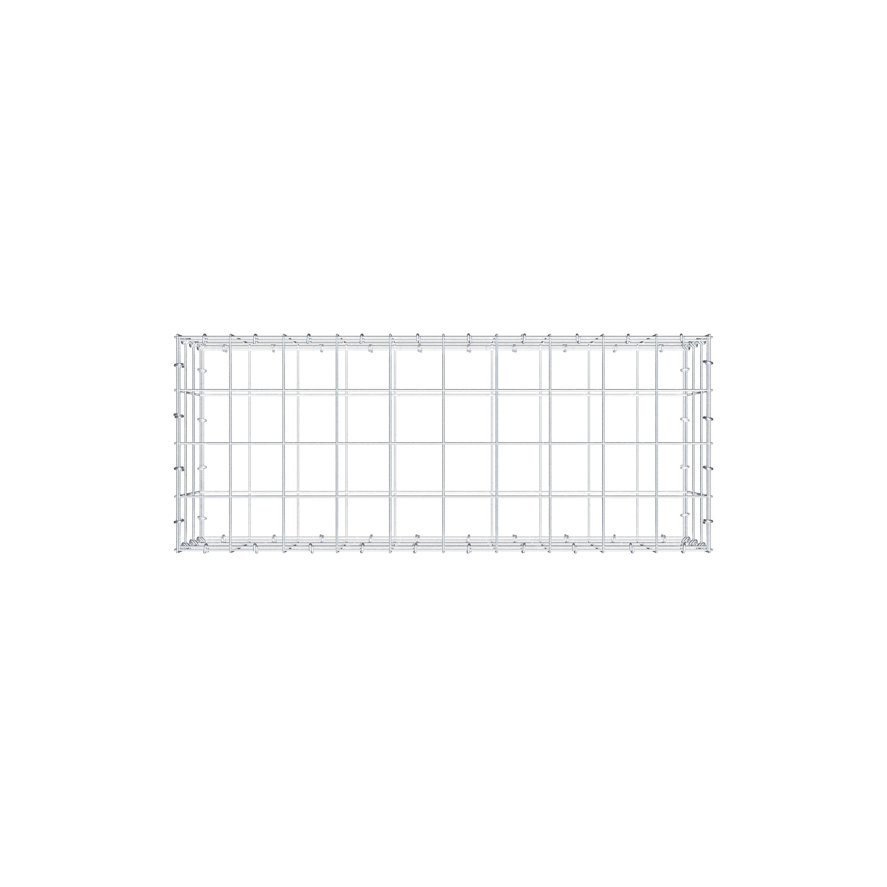 Gabion 100 cm x 30 cm x 40 cm (L x H x P), mailles 10 cm x 10 cm, anneau en C