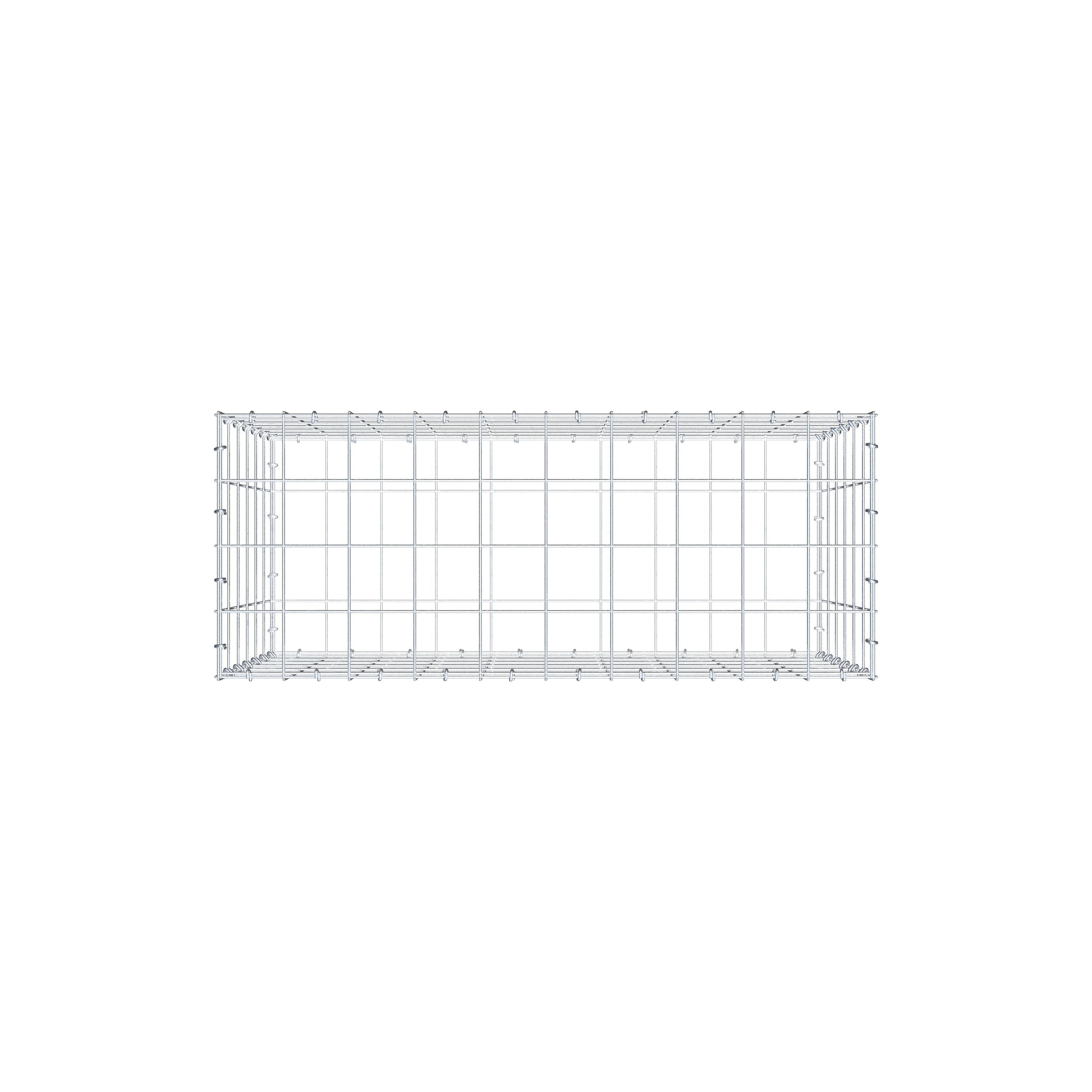 Gabion 100 cm x 60 cm x 40 cm (L x H x D), mesh size 10 cm x 10 cm, C-ring