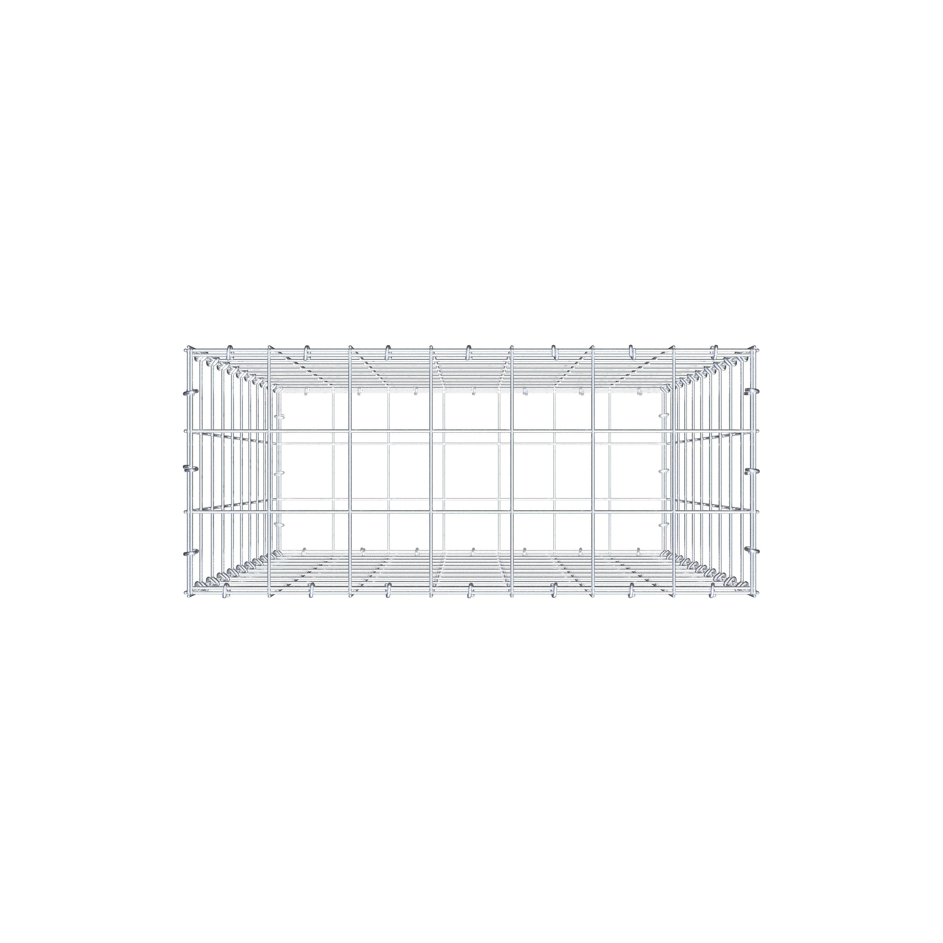 Gabbione 100 cm x 70 cm x 30 cm (L x H x P), maglia 10 cm x 10 cm, anello a C