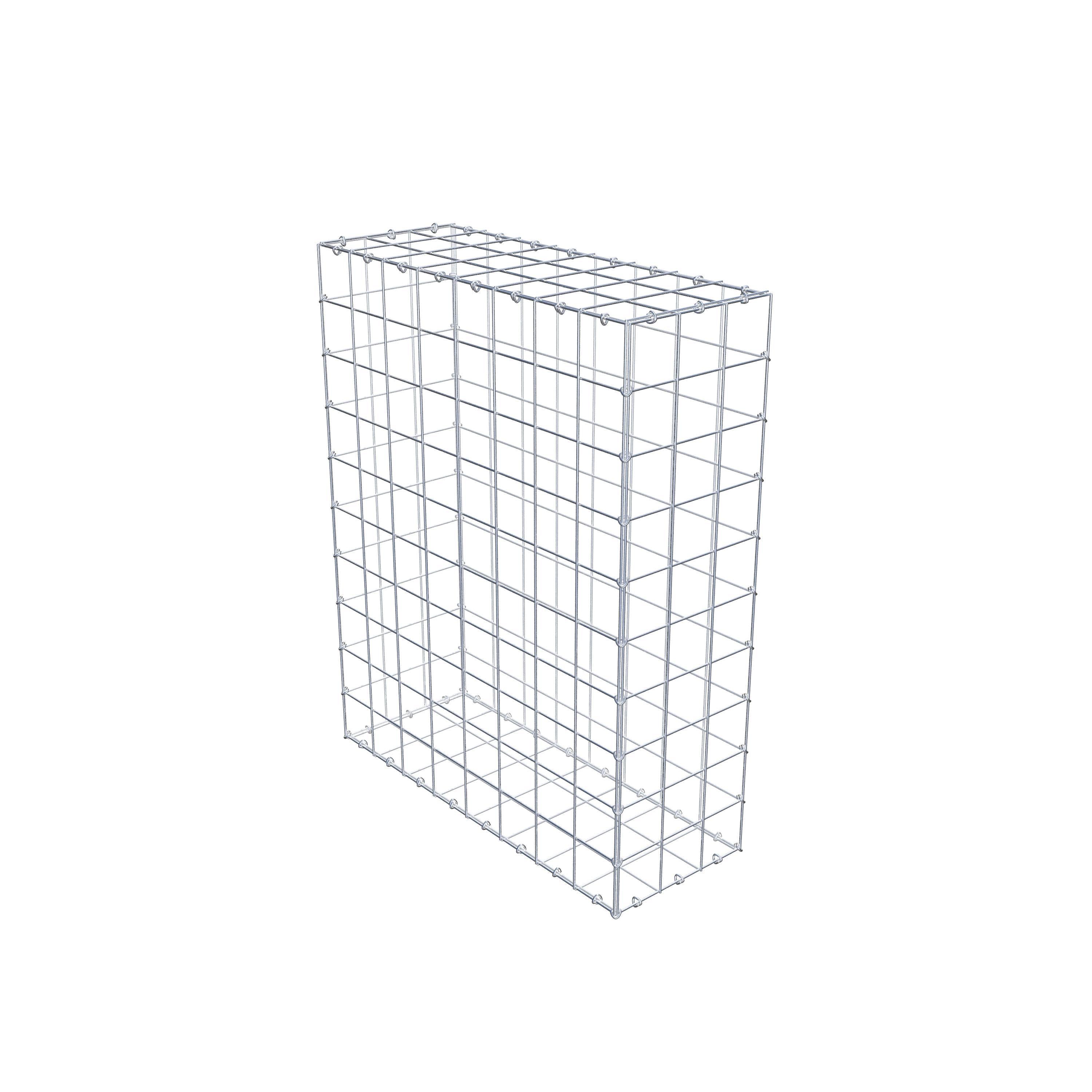 Gabbione 100 cm x 80 cm x 30 cm (L x H x P), maglia 10 cm x 10 cm, anello a C