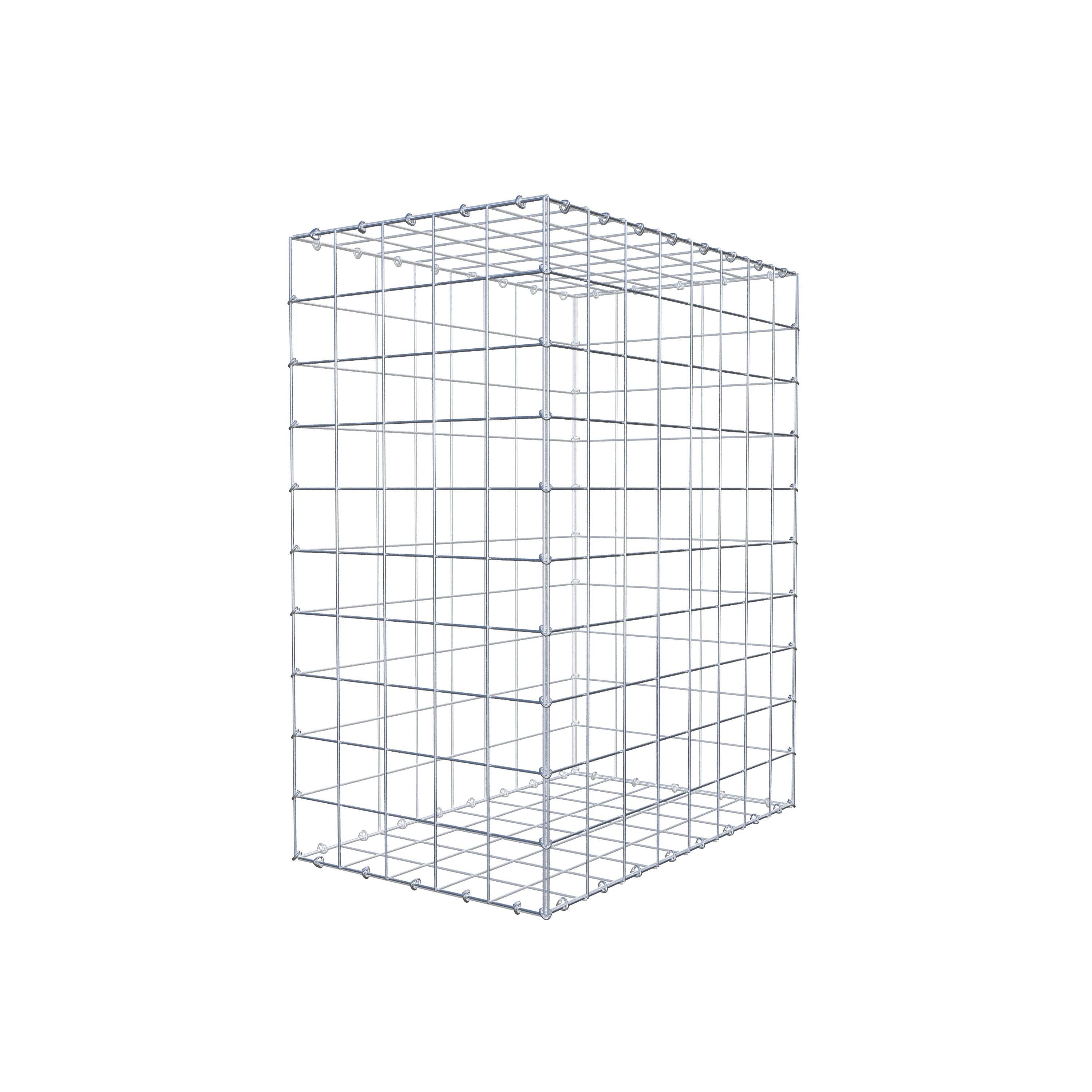 Gabbione 100 cm x 80 cm x 50 cm (L x H x P), maglia 10 cm x 10 cm, anello a C