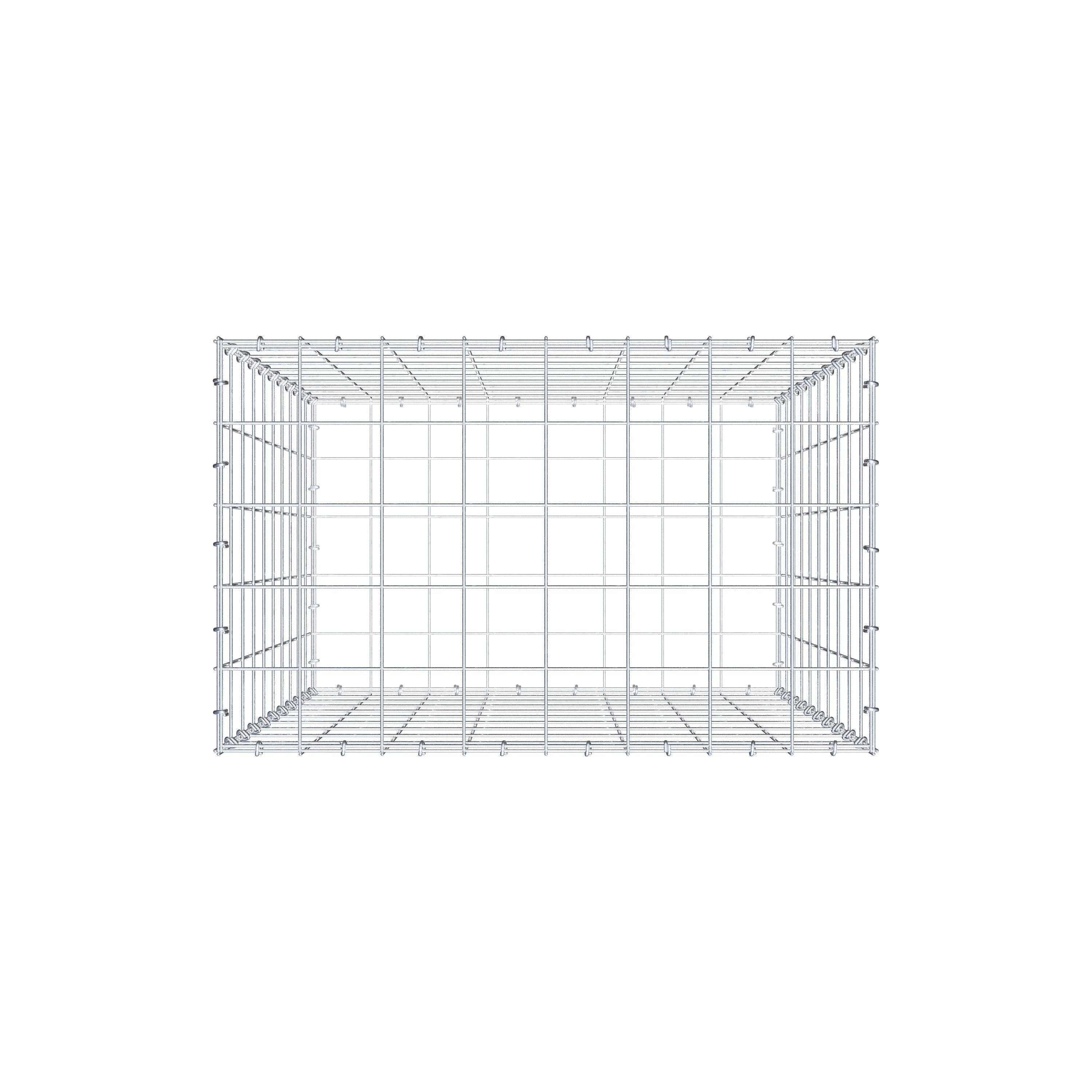 Gabbione 100 cm x 80 cm x 50 cm (L x H x P), maglia 10 cm x 10 cm, anello a C
