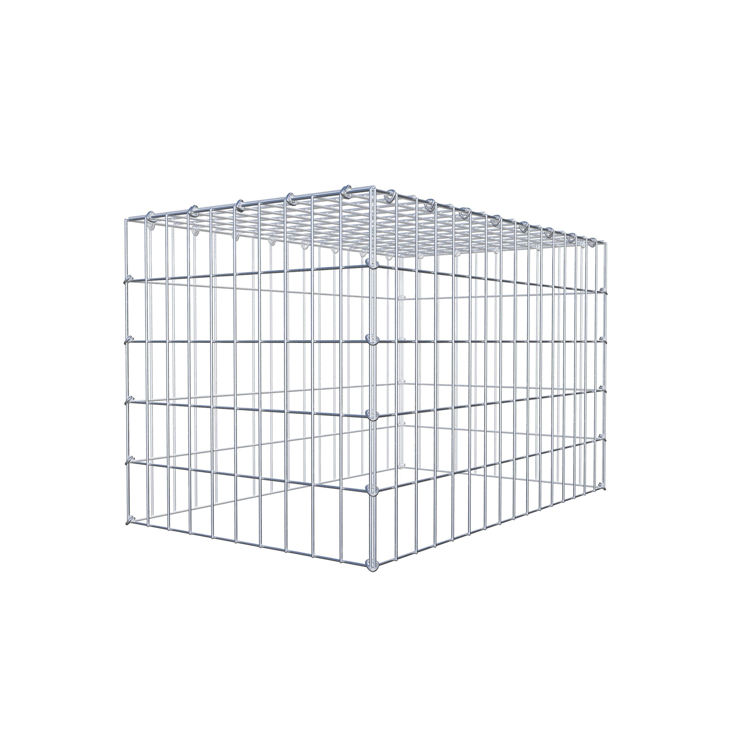 Mounted gabion type 3 80 cm x 50 cm x 50 cm (L x H x D), mesh size 5 cm x 10 cm, C-ring