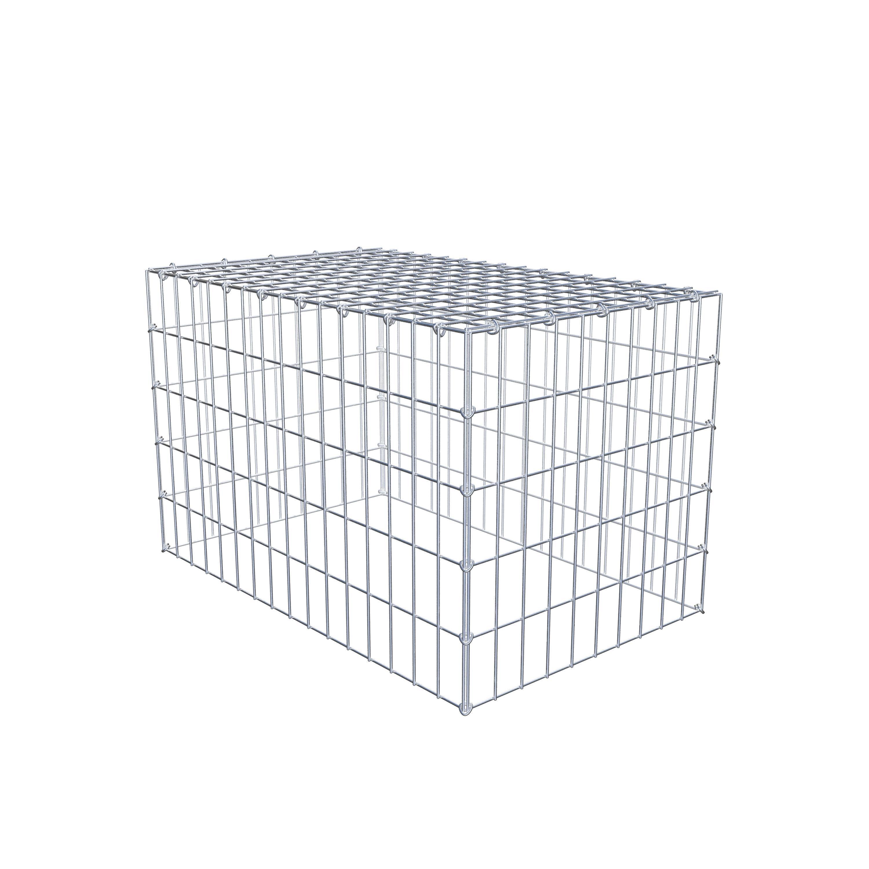 Mounted gabion type 3 80 cm x 50 cm x 50 cm (L x H x D), mesh size 5 cm x 10 cm, C-ring
