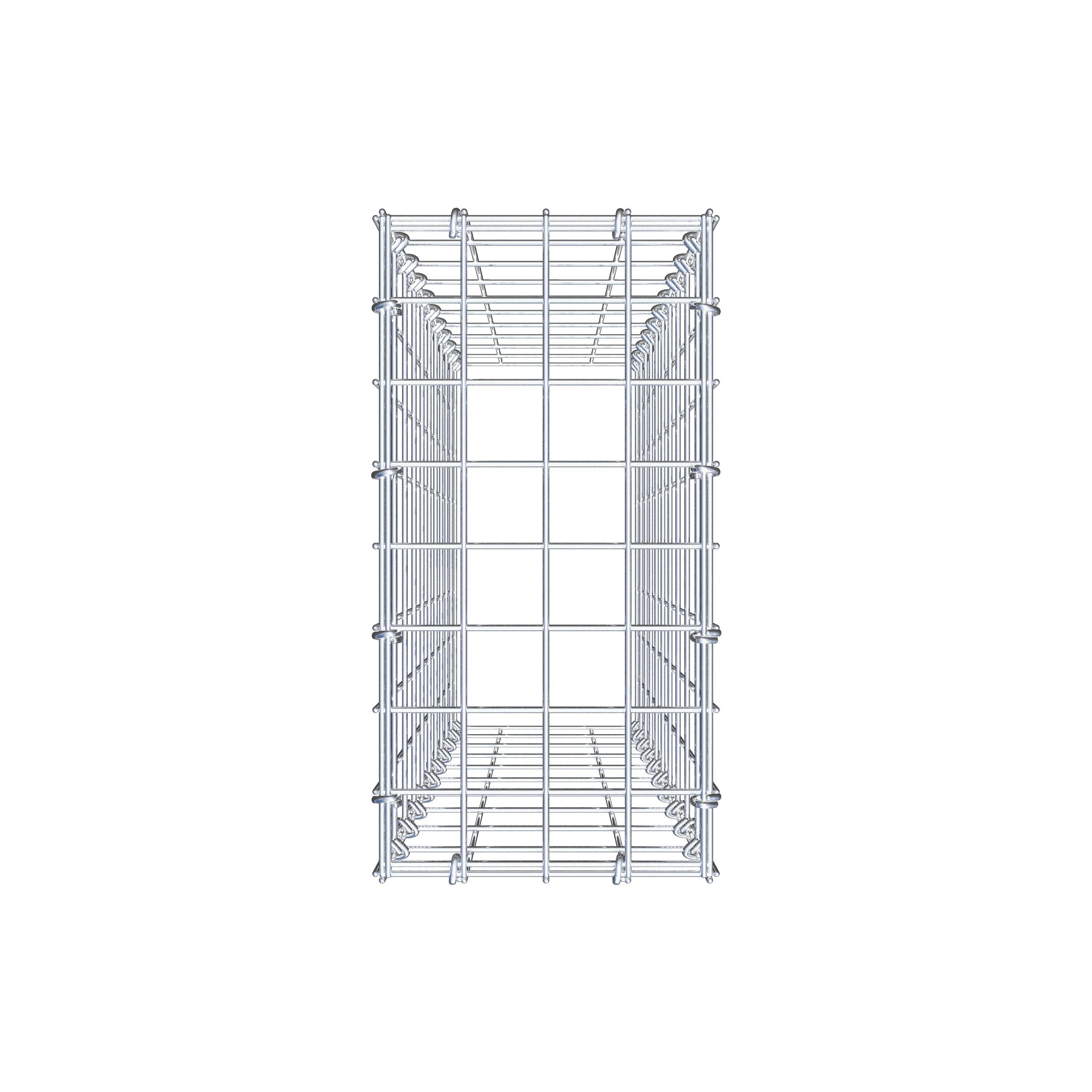 Mounted gabion type 3 100 cm x 20 cm x 40 cm (L x H x D), mesh size 5 cm x 10 cm, C-ring