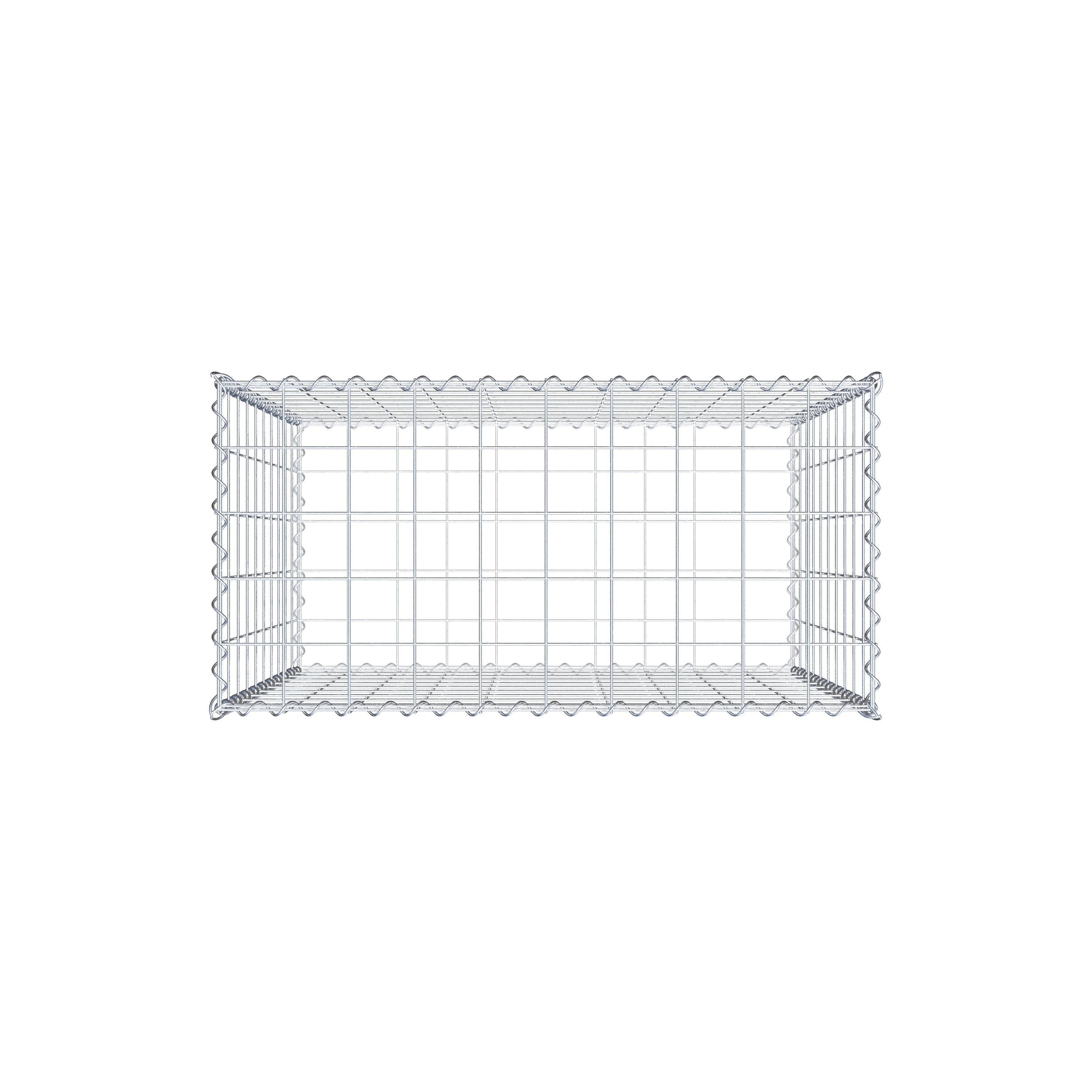 2er Set Gabionen 100 cm x 100 cm x 50 cm (L x H x T), Maschenweite 10 x 10 cm, Spirale