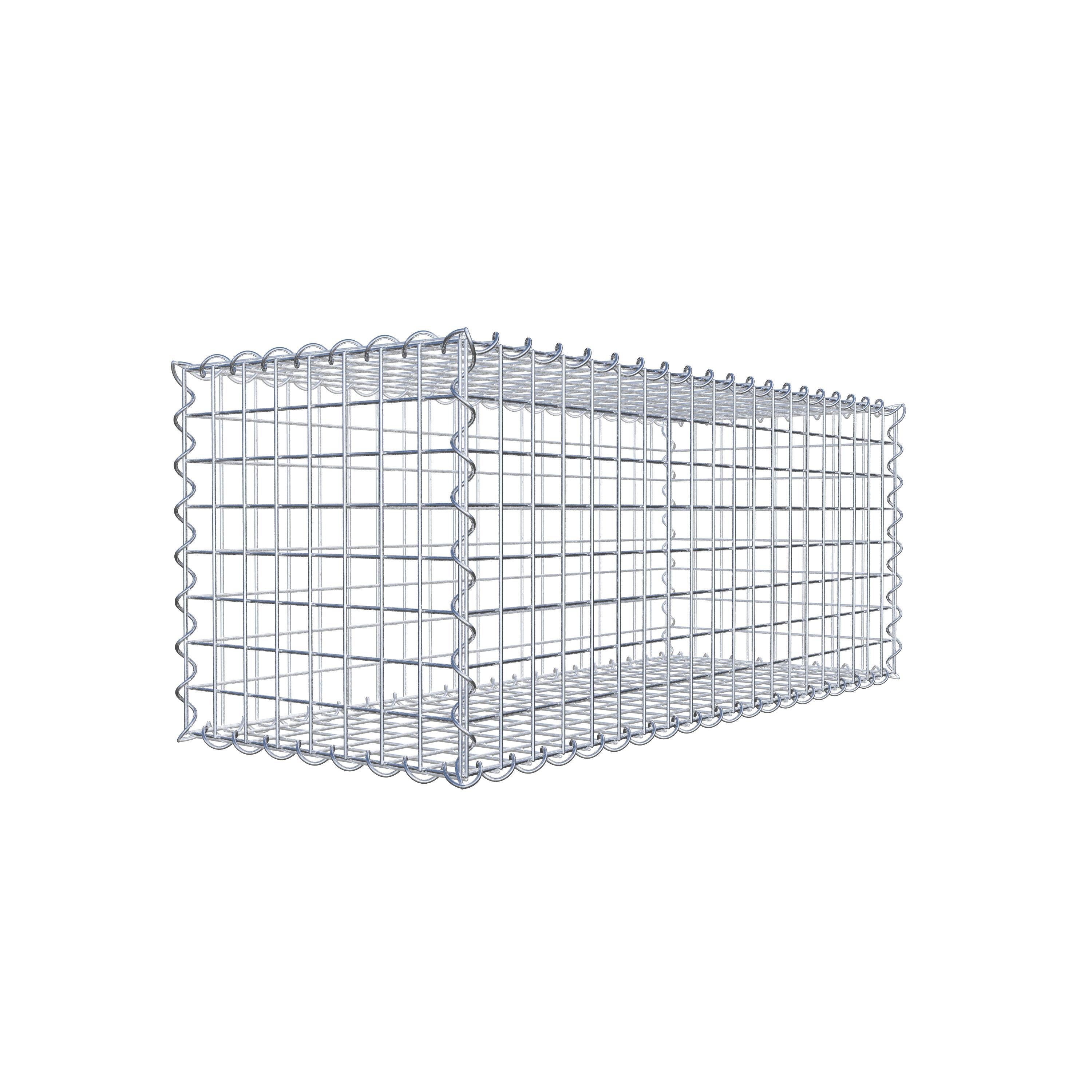 Sæt med 2 gabioner 100 cm x 40 cm x 40 cm (L x H x D), maskestørrelse 5 x 5 cm, spiralformet