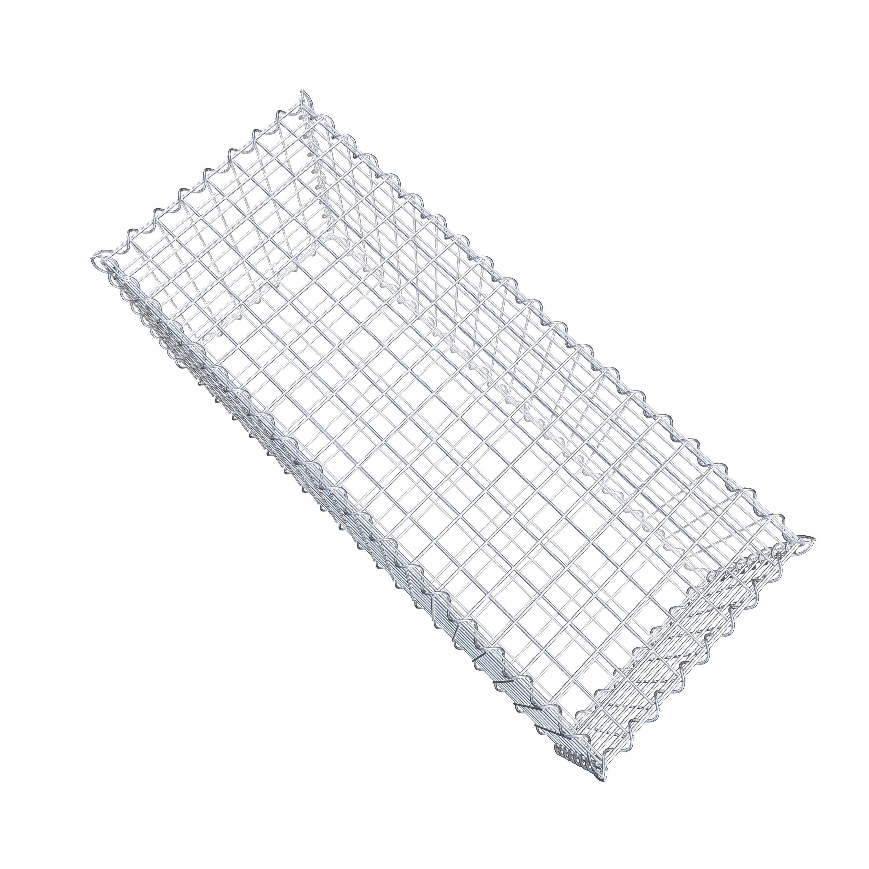 Sæt med 2 gabioner 100 cm x 40 cm x 40 cm (L x H x D), maskestørrelse 5 x 5 cm, spiralformet