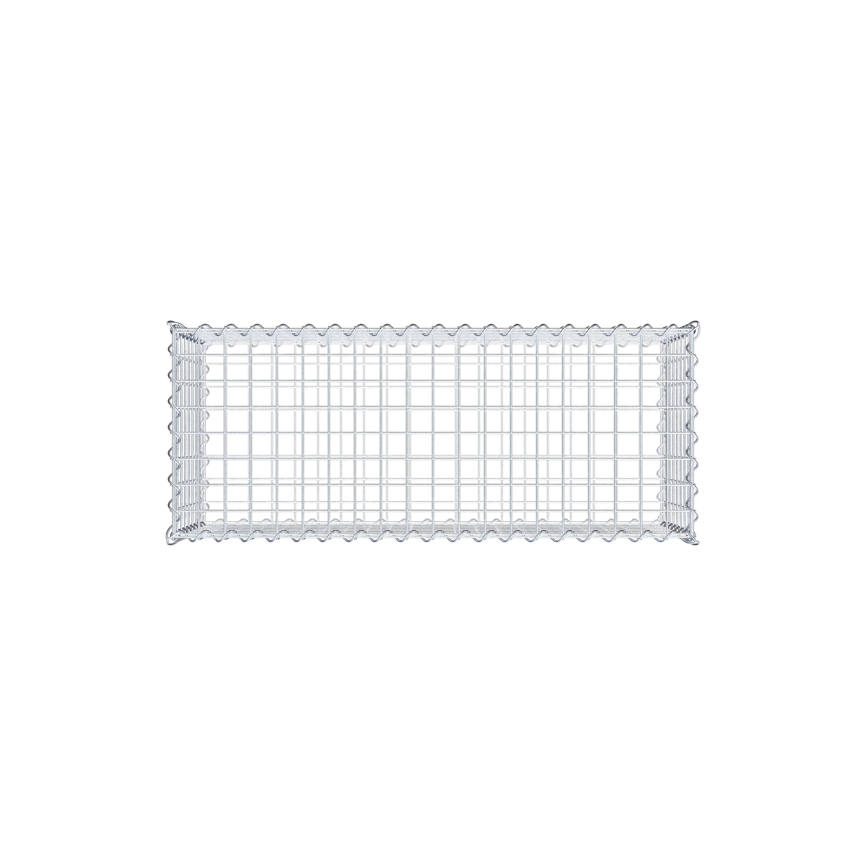 Sæt med 2 gabioner 100 cm x 40 cm x 40 cm (L x H x D), maskestørrelse 5 x 5 cm, spiralformet