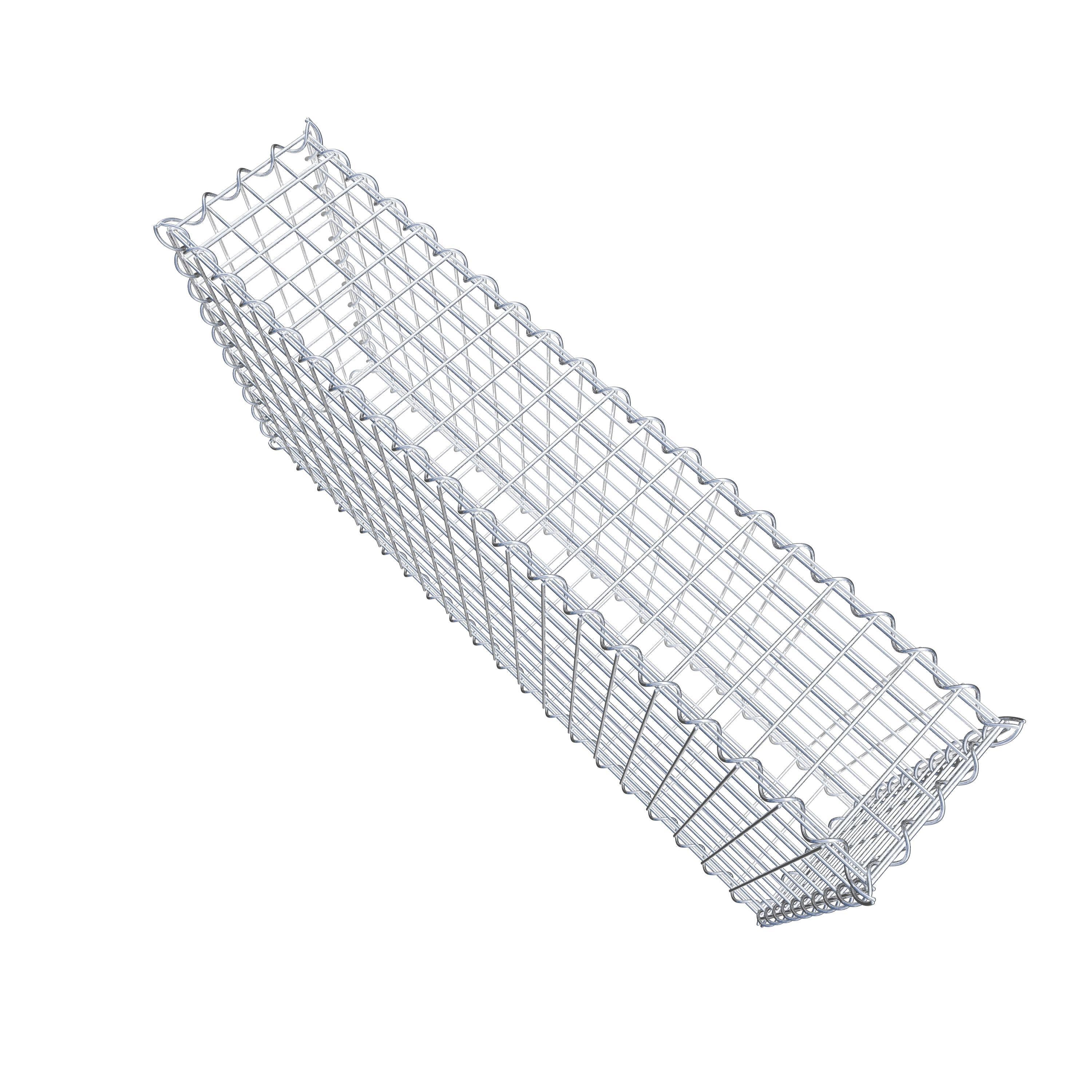 Juego de 2 gaviones de 100 cm x 50 cm x 20 cm (largo x alto x fondo), malla de 5 x 5 cm, en espiral