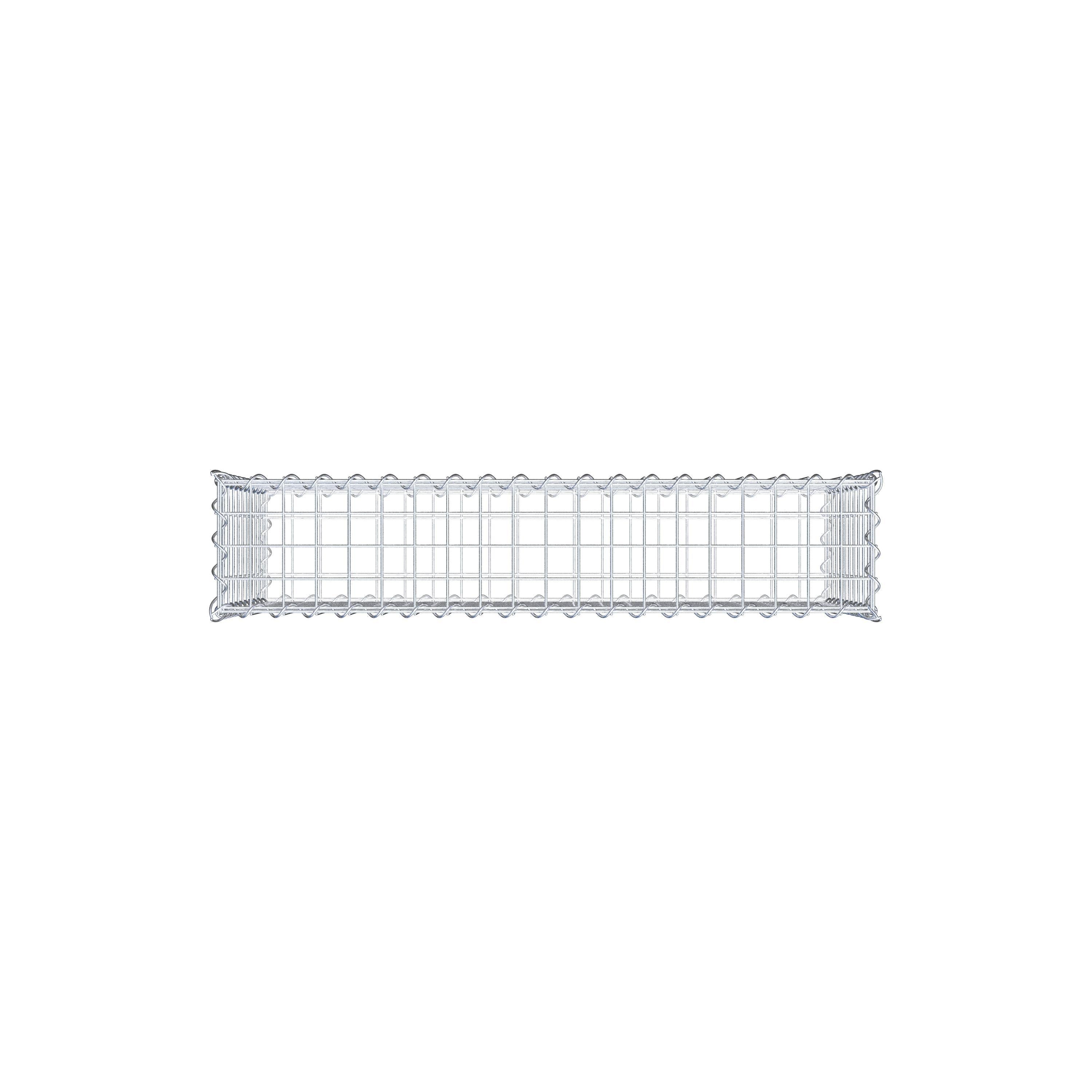 Juego de 2 gaviones de 100 cm x 50 cm x 20 cm (largo x alto x fondo), malla de 5 x 5 cm, en espiral