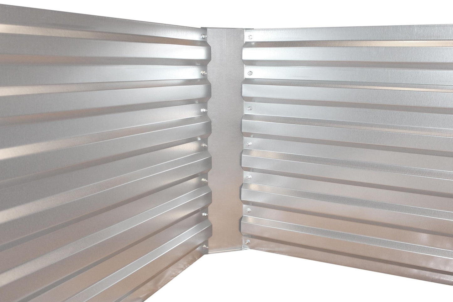 Verhoogd bed van gegalvaniseerd plaatstaal met bovenkant - Afmetingen zonder bovenkant: 184 x 60 x 90 cm (L x H x D, plantafmetingen)