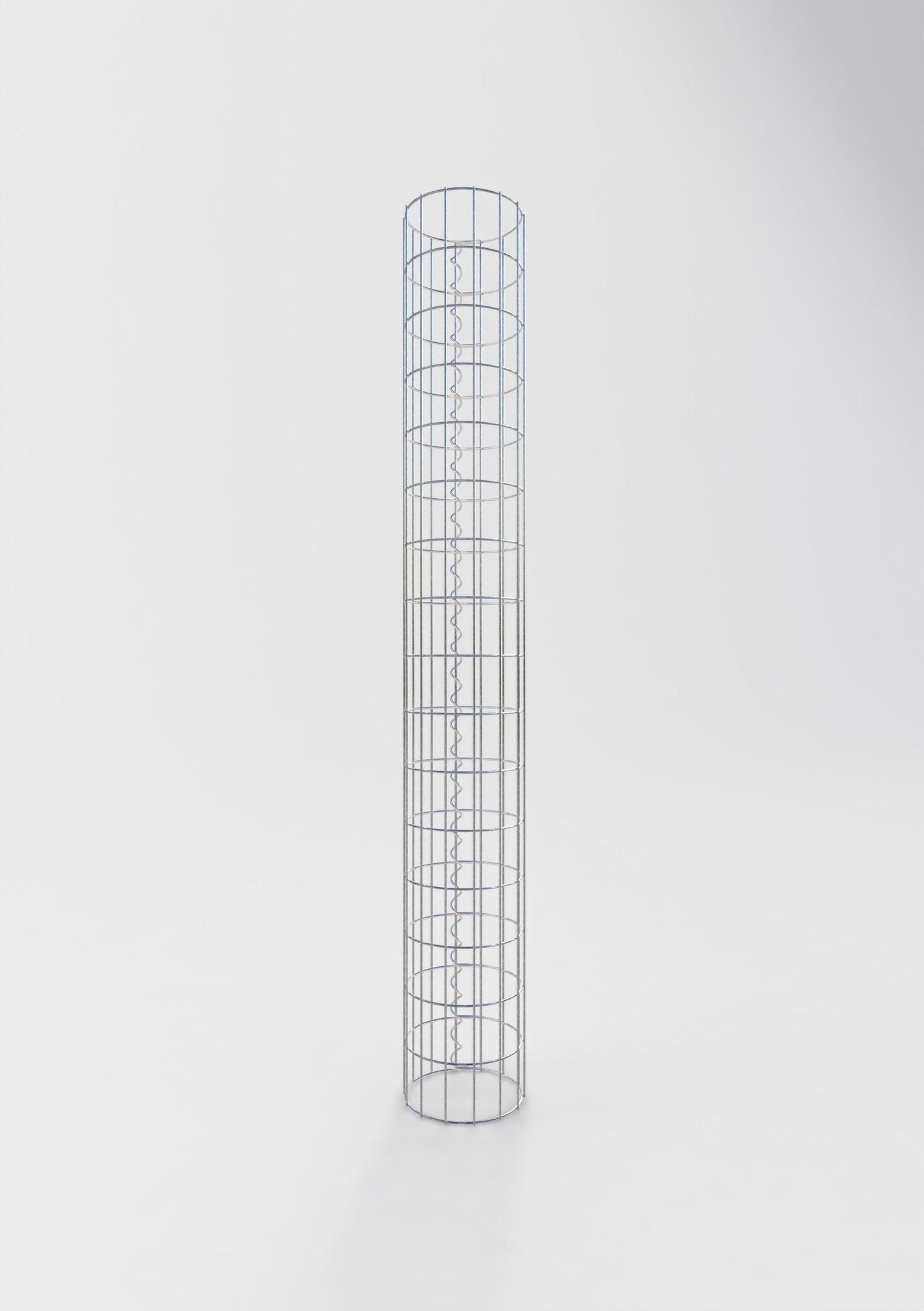 Columna de gaviones redonda 22 cm de diámetro, 160 cm de altura, malla 5 cm x 10 cm