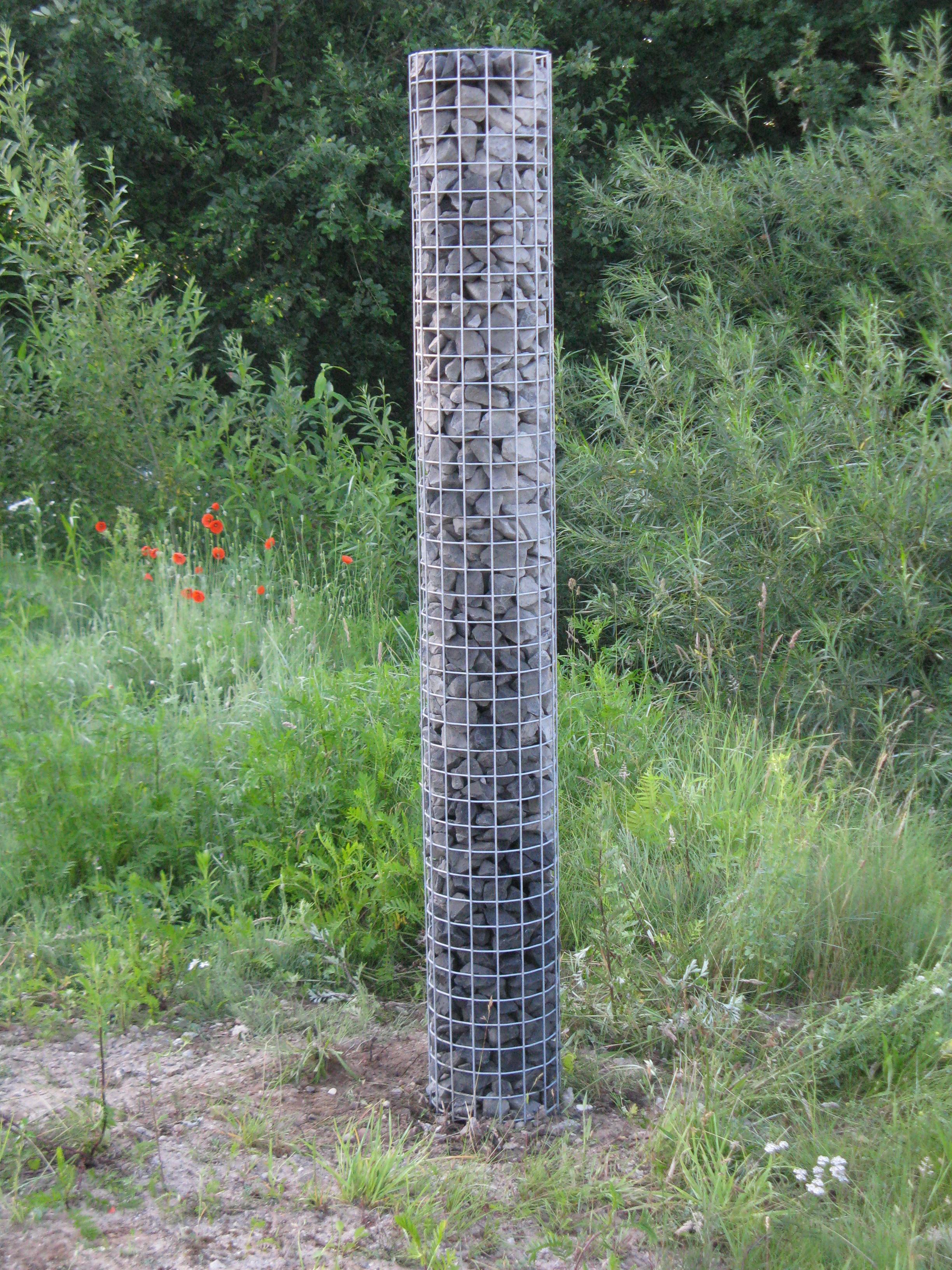 Coluna de gabião diâmetro 47 cm MW 5 x 5 cm redondo