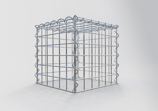 Anbaugabione Typ 3 30 cm x 30 cm x 30 cm (L x H x T), Maschenweite 5 cm x 5 cm, Spirale