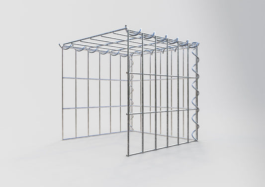 Grown-on gabion type 4 30 cm x 30 cm x 30 cm (L x H x D), mesh size 5 cm x 10 cm, spiral