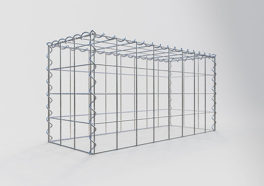 Anbaugabione Typ 3 80 cm x 40 cm x 30 cm (L x H x T), Maschenweite 10 cm x 10 cm, Spirale