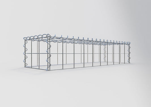 Gavión complementario tipo 3 100 cm x 20 cm x 30 cm (L x A x P), malla 10 cm x 10 cm, espiral