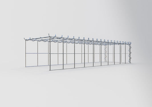 Extra gabion typ 4 100 cm x 20 cm x 30 cm (L x H x D), maskstorlek 10 cm x 10 cm, spiral