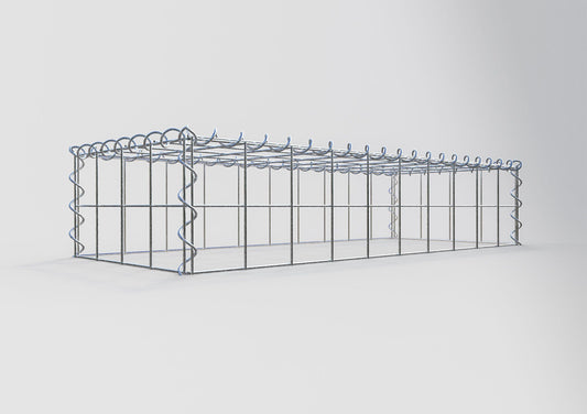 Gavión complementario tipo 3 100 cm x 20 cm x 40 cm (L x A x P), malla 10 cm x 10 cm, espiral