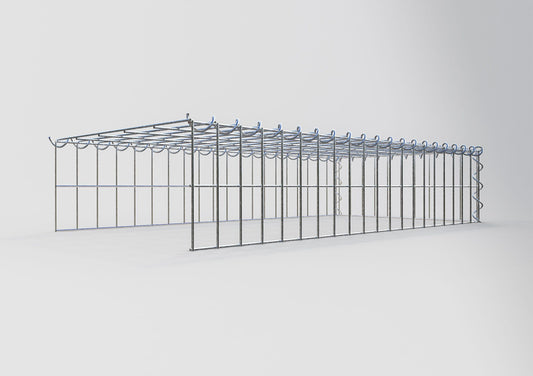 Gavión complementario tipo 4 100 cm x 20 cm x 50 cm (L x A x P), malla 5 cm x 10 cm, espiral