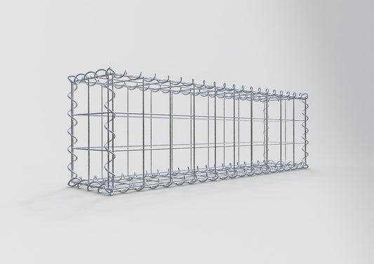 Gabion 100 cm x 30 cm x 20 cm (L x H x D), maskstorlek 10 cm x 10 cm, spiral