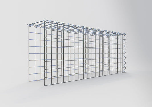 Grown-on gabion type 4 100 cm x 40 cm x 20 cm (L x H x D), mesh size 5 cm x 5 cm, spiral