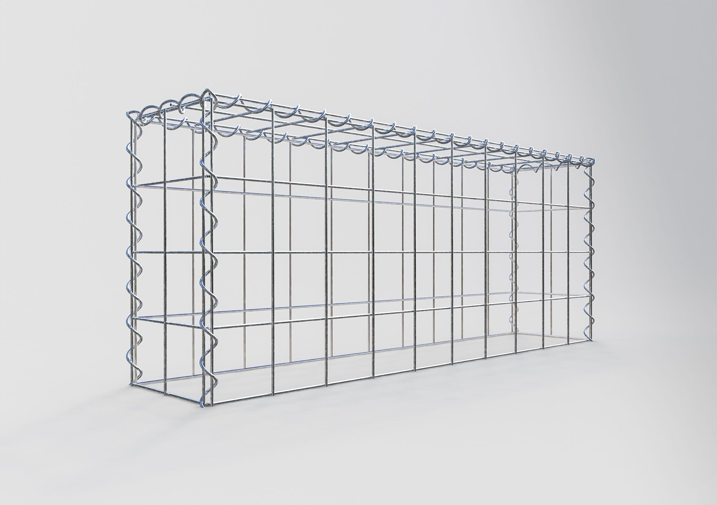 Gabbione aggiuntivo tipo 3 100 cm x 40 cm x 20 cm (L x A x P), maglia 10 cm x 10 cm, spirale