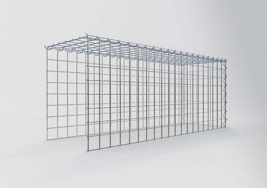 Grown-on gabion type 4 100 cm x 40 cm x 30 cm (L x H x D), mesh size 5 cm x 5 cm, spiral