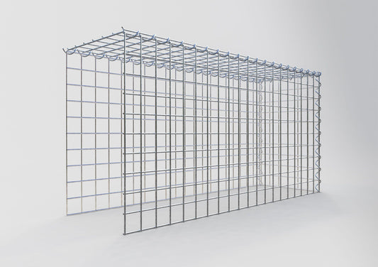 Påväxt gabion typ 4 100 cm x 50 cm x 30 cm (L x H x D), maskstorlek 5 cm x 5 cm, spiral