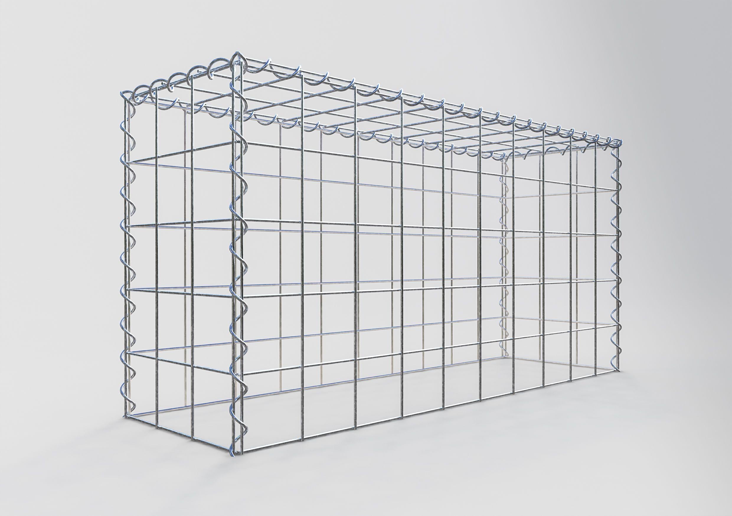 Gabion rapporté type 3 100 cm x 50 cm x 30 cm (L x H x P), mailles 10 cm x 10 cm, spirale