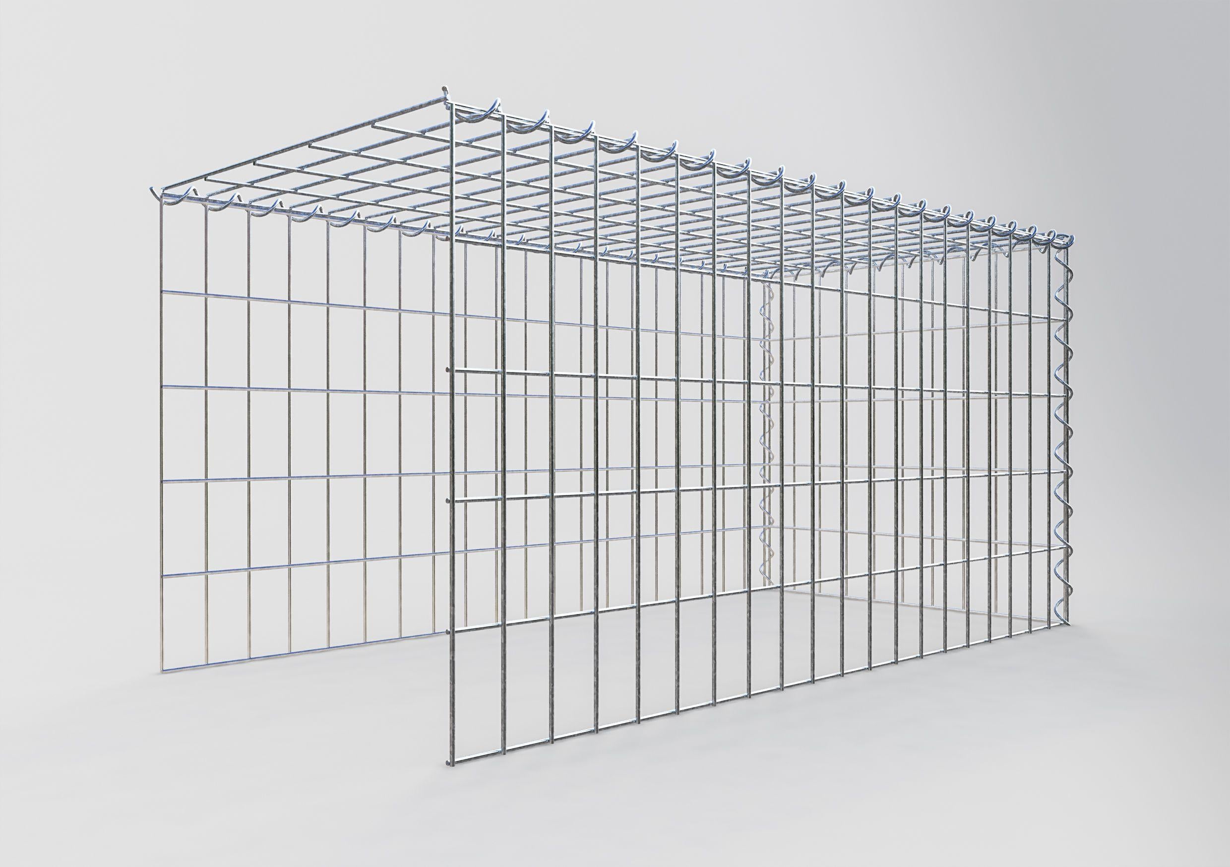 Gabião tipo 4 100 cm x 50 cm x 50 cm (C x A x P), malhagem 5 cm x 10 cm, espiral