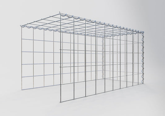 Gabion rapporté type 4 100 cm x 50 cm x 50 cm (L x H x P), mailles 10 cm x 10 cm, spirale