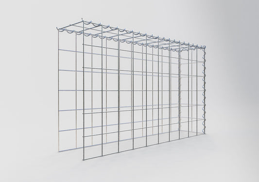 Gabion rapporté type 4 100 cm x 60 cm x 20 cm (L x H x P), mailles 10 cm x 10 cm, spirale